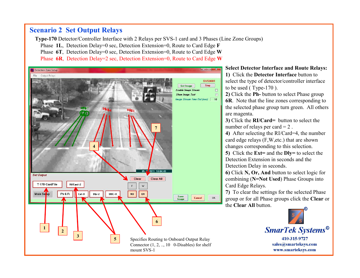 Scenario 2 set output relays | SmarTek Systems SVS-1 User Guide-Part B User Manual | Page 18 / 45