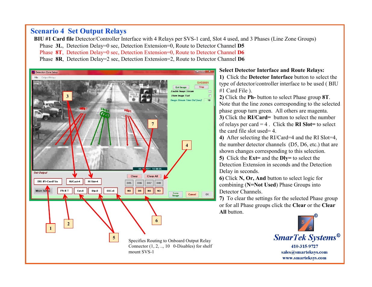 Scenario 4 set output relays | SmarTek Systems SVS-1 User Guide-Part B User Manual | Page 23 / 45