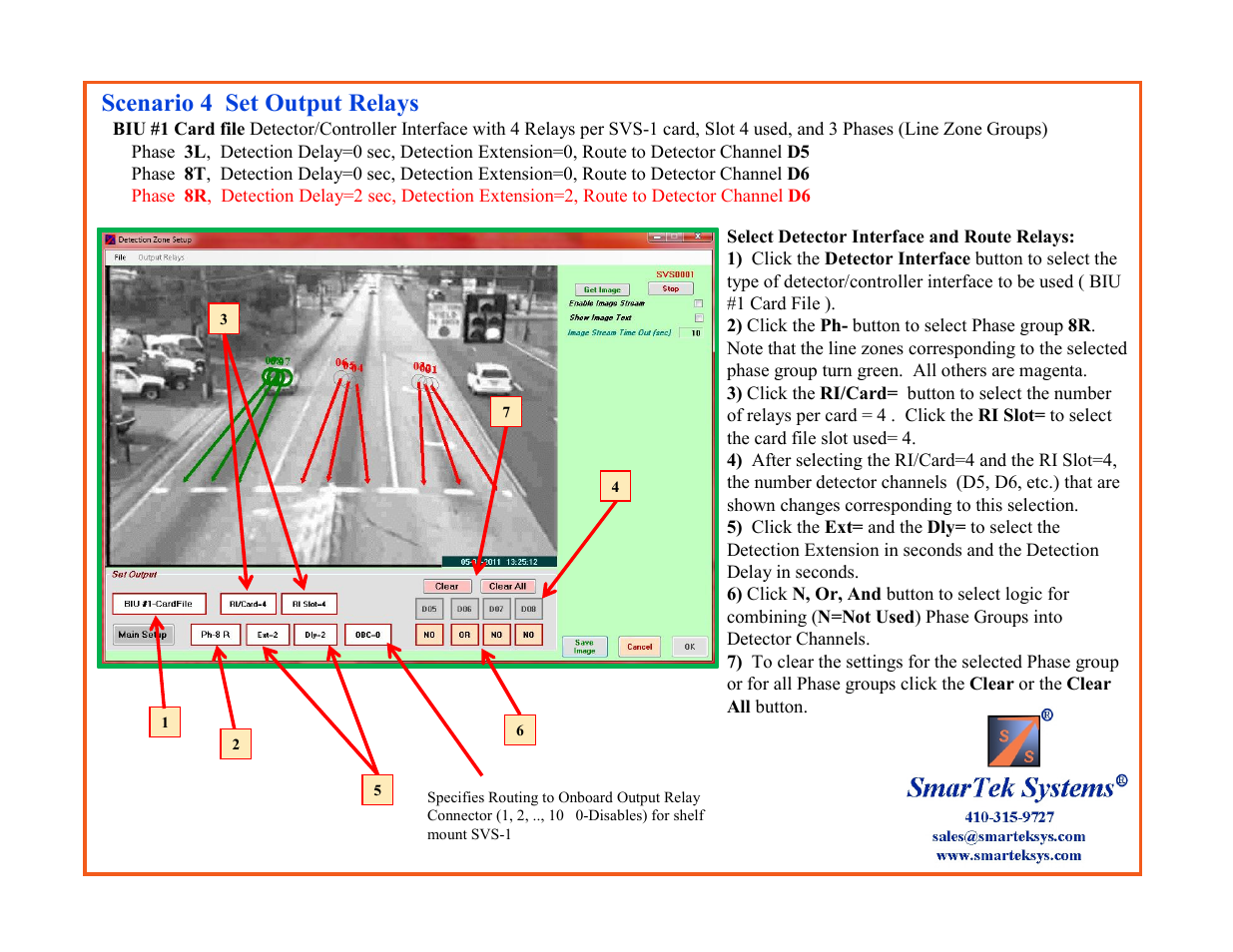 Scenario 4 set output relays | SmarTek Systems SVS-1 User Guide-Part B User Manual | Page 24 / 45