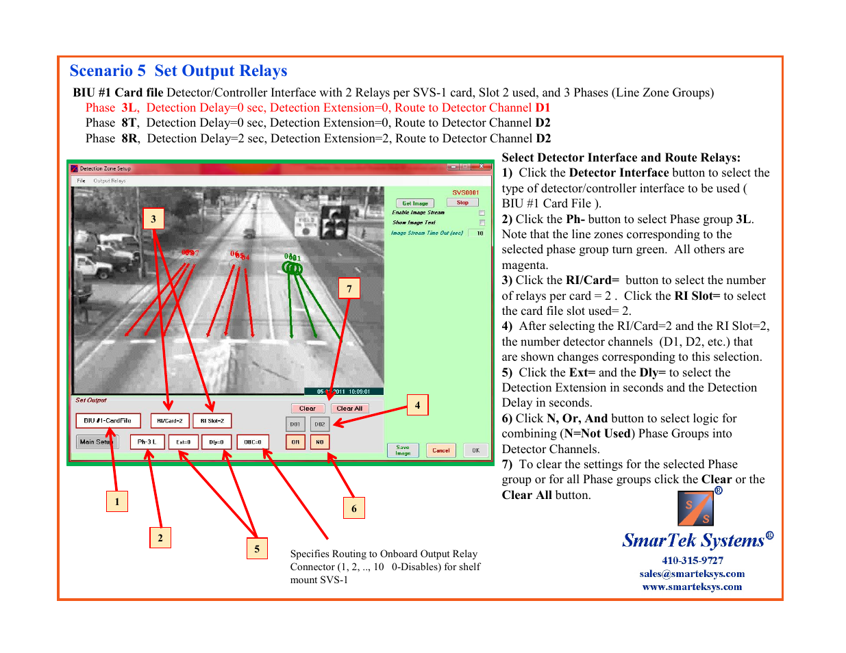 Scenario 5 set output relays | SmarTek Systems SVS-1 User Guide-Part B User Manual | Page 25 / 45