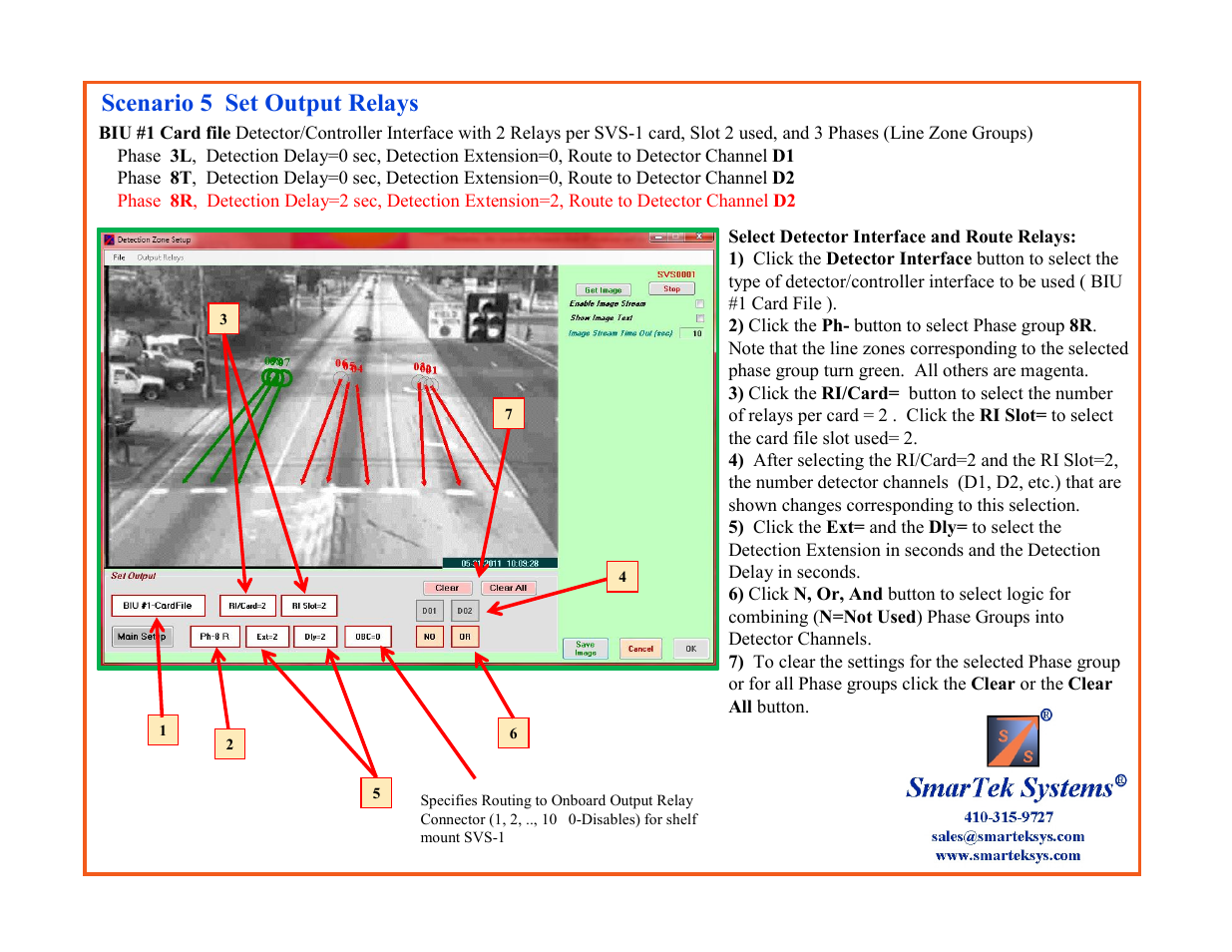 Scenario 5 set output relays | SmarTek Systems SVS-1 User Guide-Part B User Manual | Page 27 / 45
