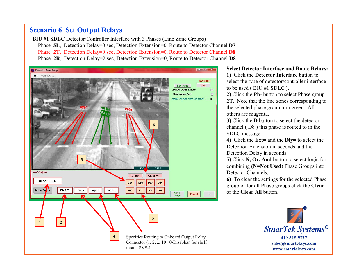 Scenario 6 set output relays | SmarTek Systems SVS-1 User Guide-Part B User Manual | Page 29 / 45