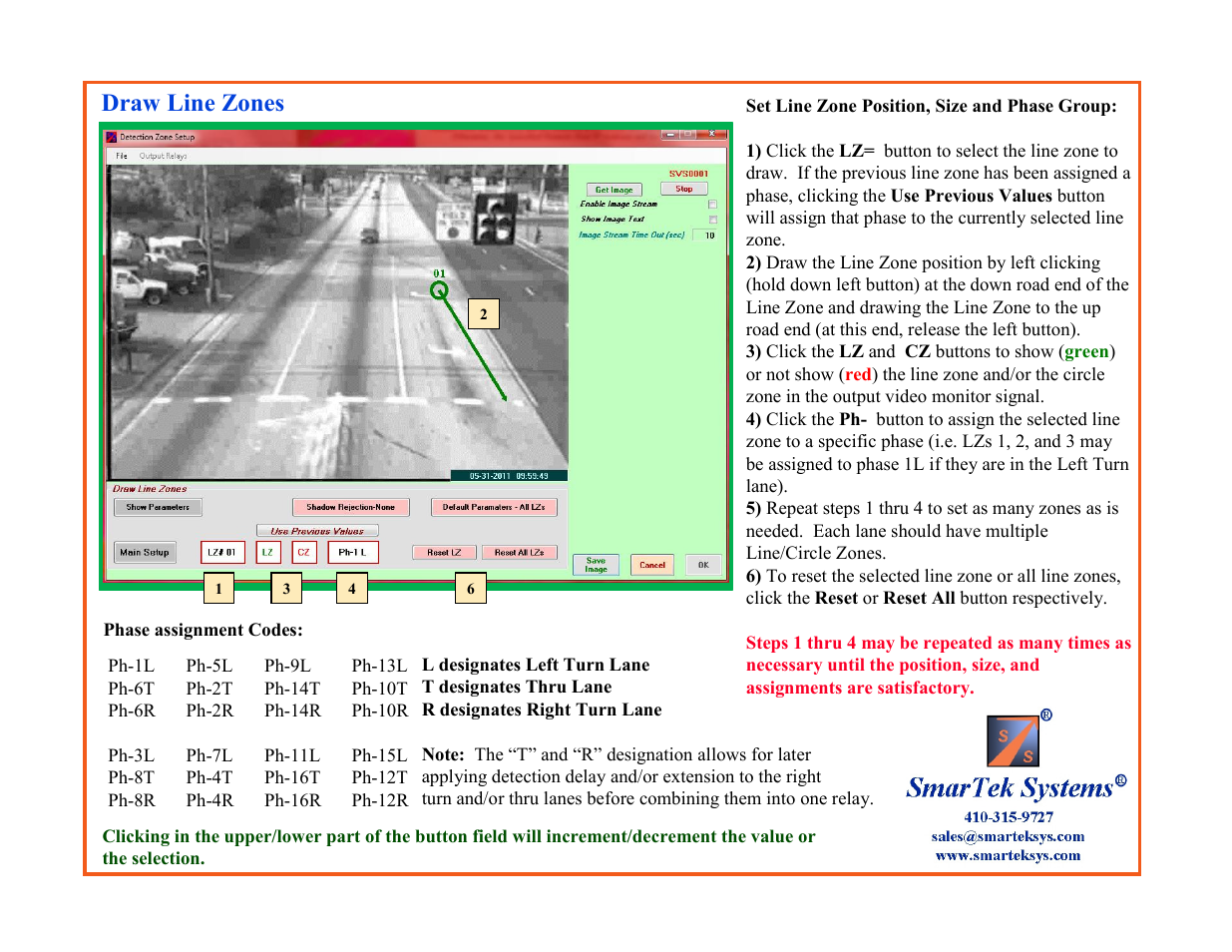 Draw line zones | SmarTek Systems SVS-1 User Guide-Part B User Manual | Page 7 / 45
