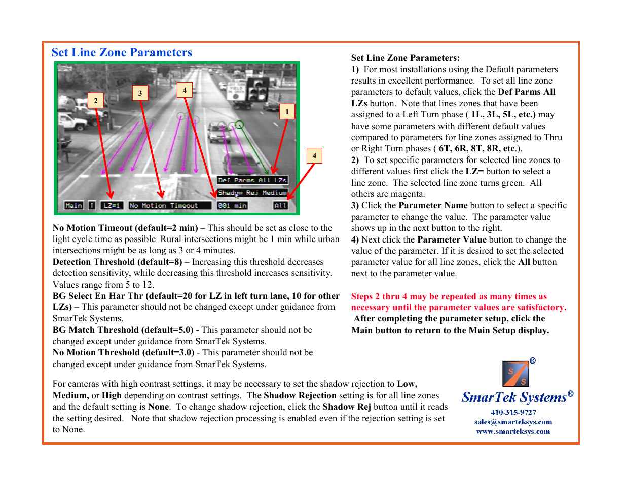 Set line zone parameters | SmarTek Systems SVS-1 User Guide-Part E User Manual | Page 7 / 29