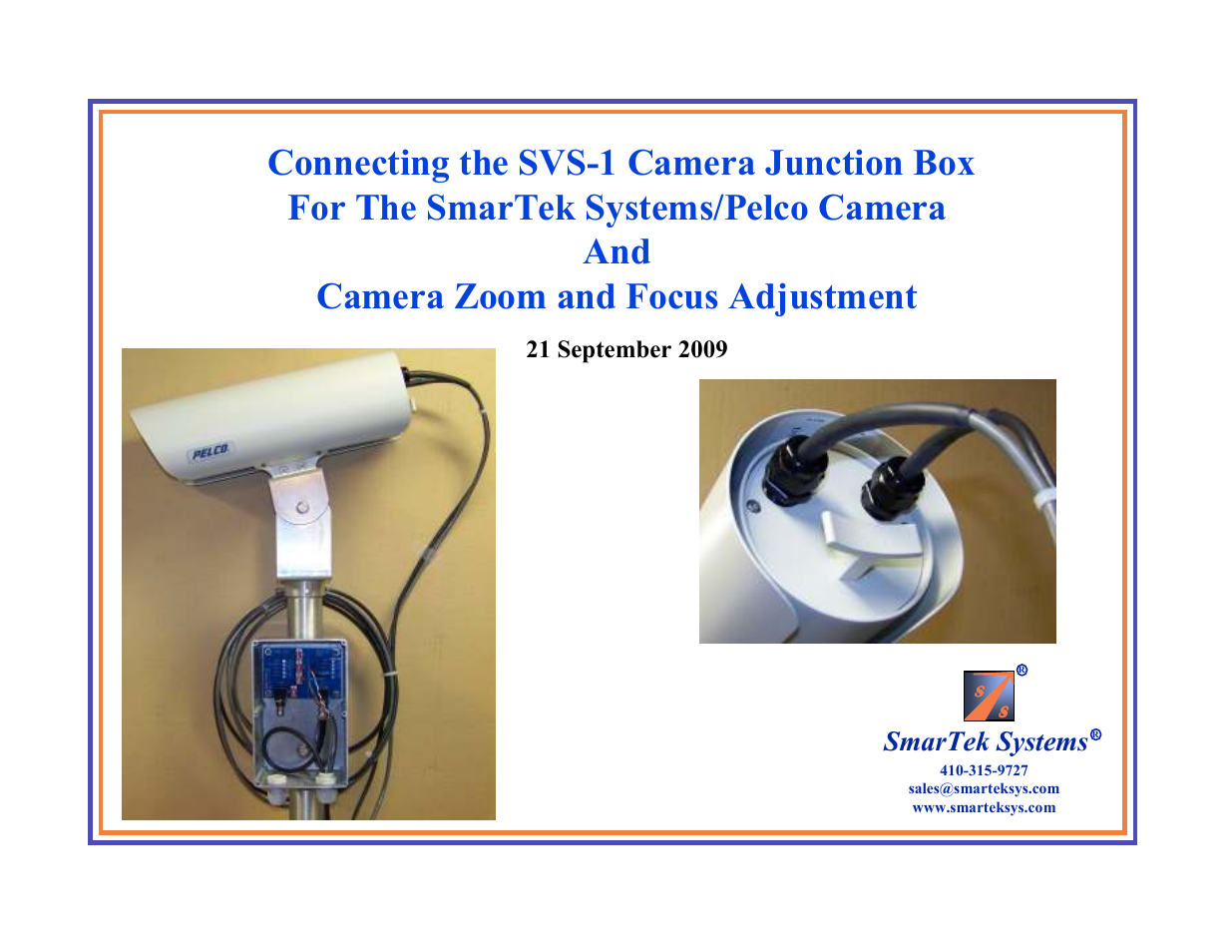 SmarTek Systems SVS-1 User Manual | 5 pages