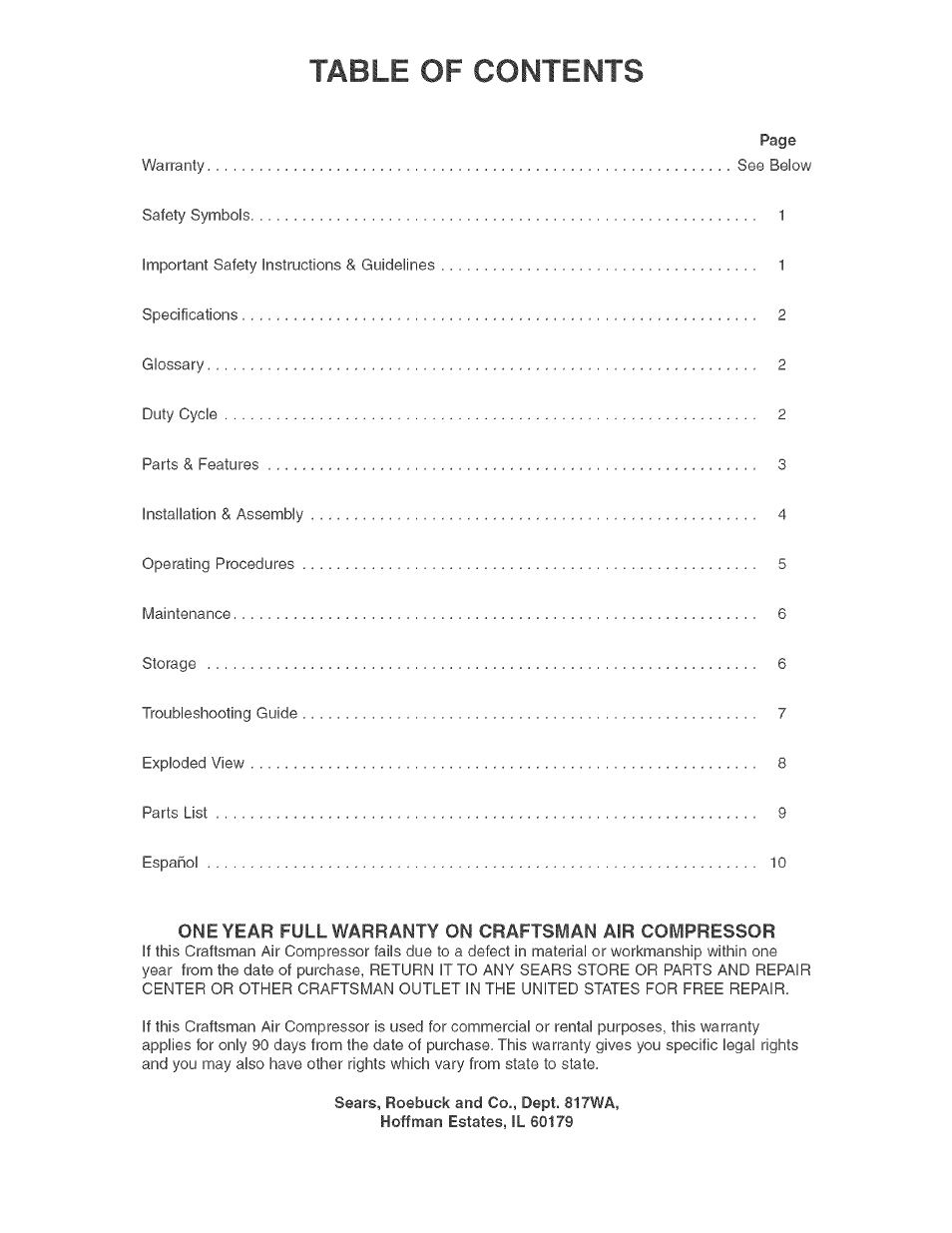 Craftsman 921.166400 User Manual | Page 2 / 20