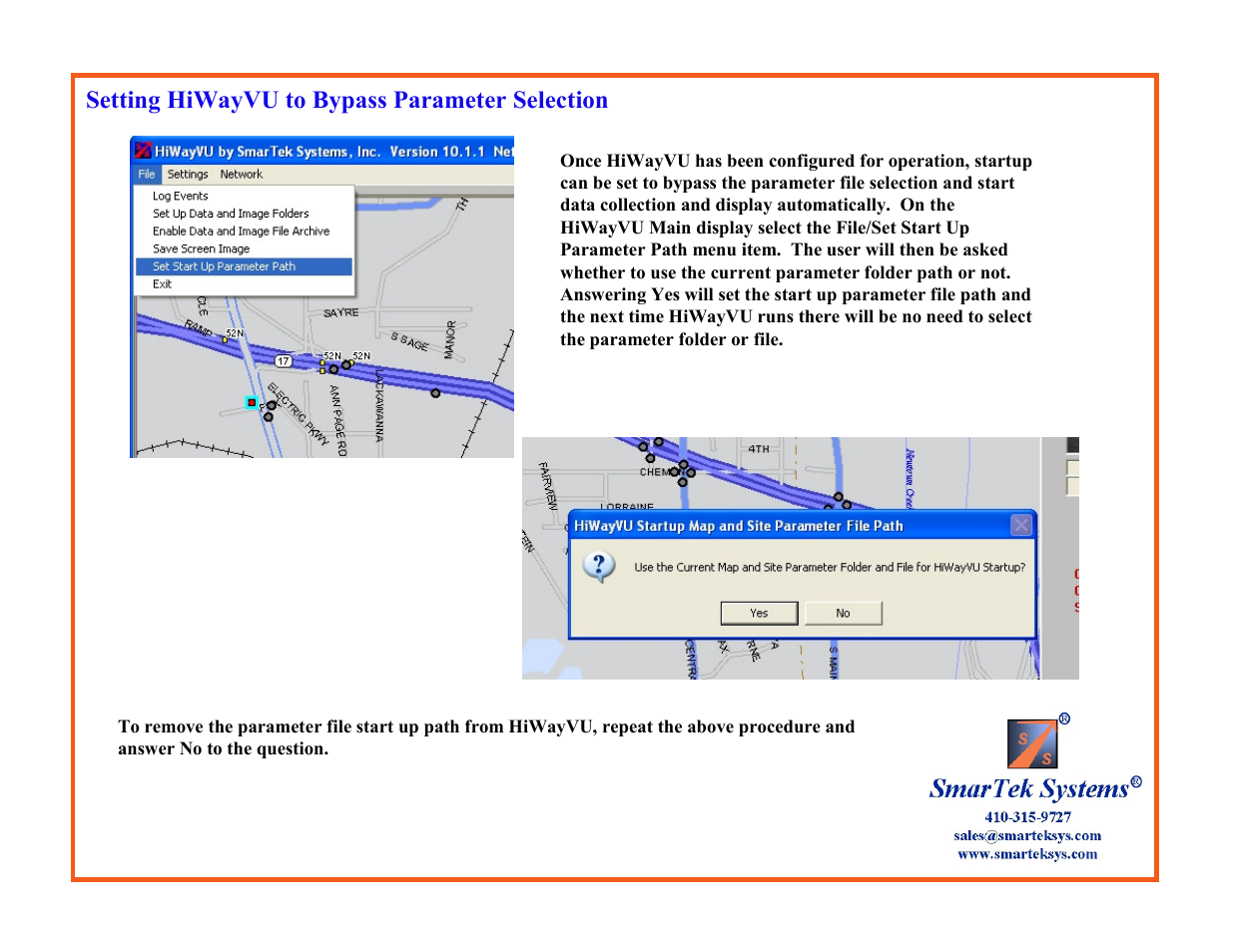 SmarTek Systems HiWayVU Startup Operation User Manual | Page 12 / 12