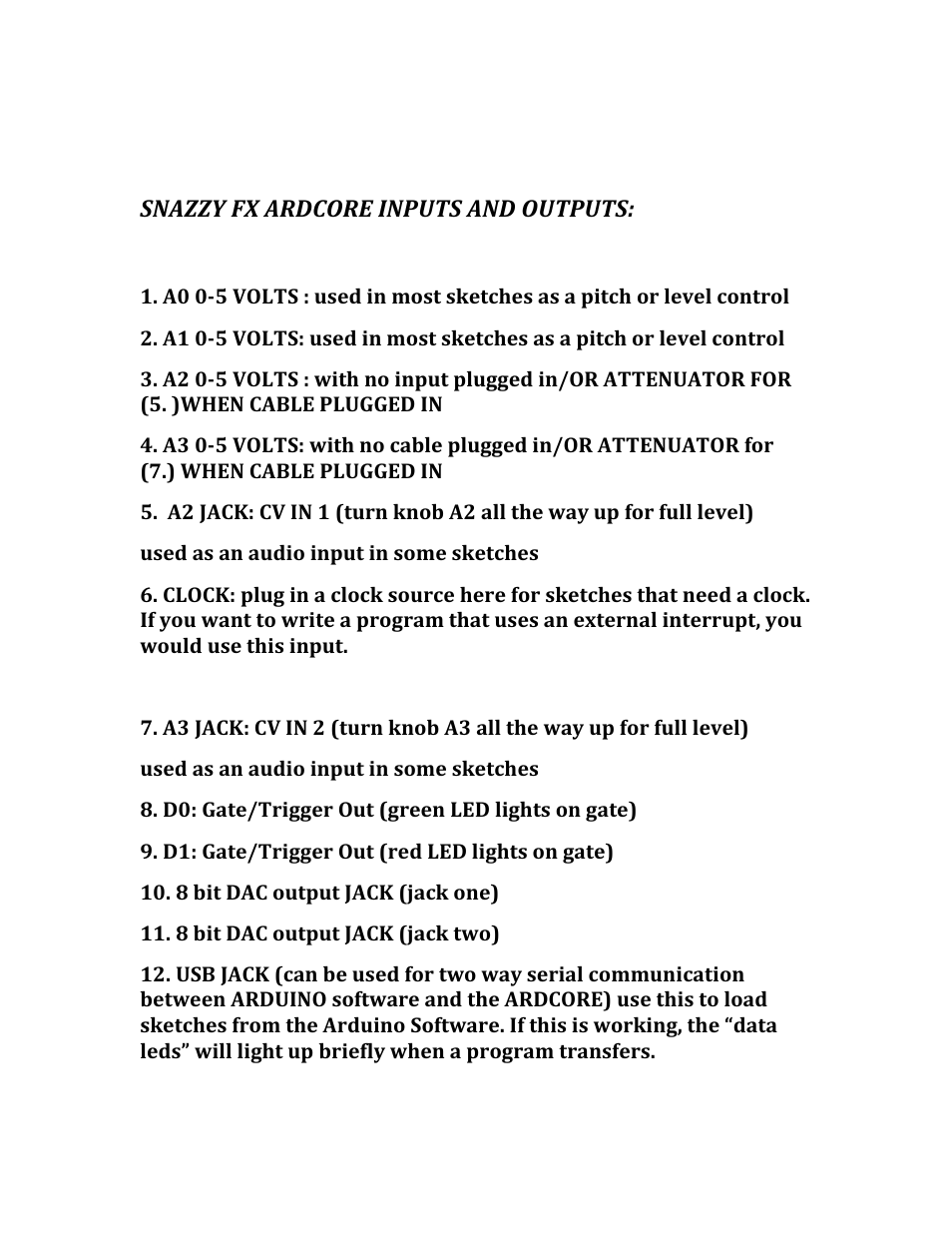 Snazzy FX ARDCORE User Manual | Page 4 / 16