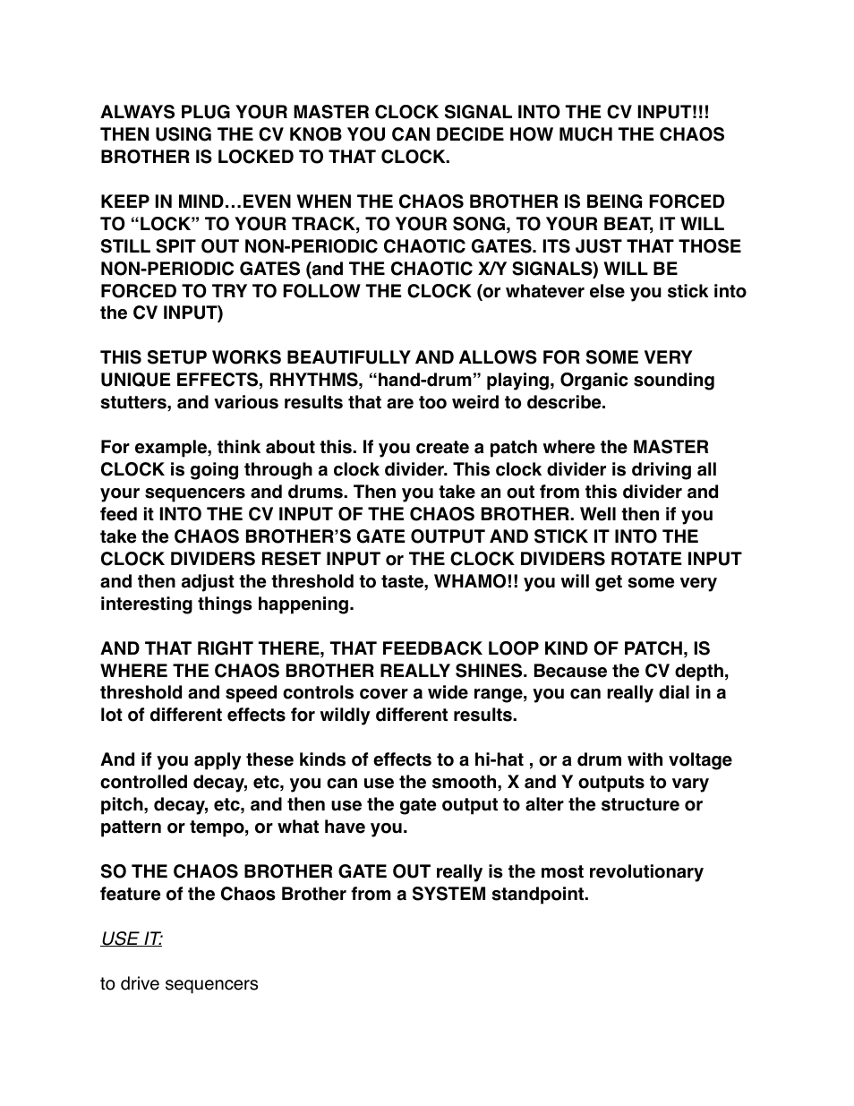 Snazzy FX CHAOS BROTHER User Manual | Page 13 / 24