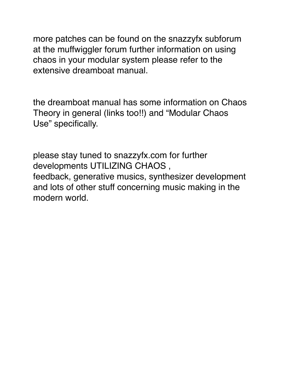Snazzy FX CHAOS BROTHER User Manual | Page 22 / 24