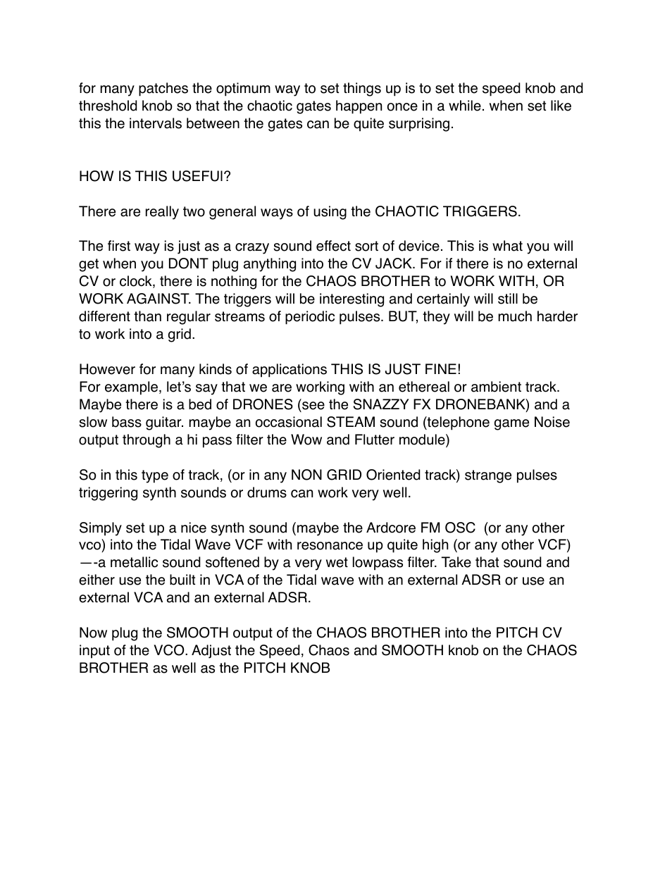 Snazzy FX CHAOS BROTHER User Manual | Page 9 / 24