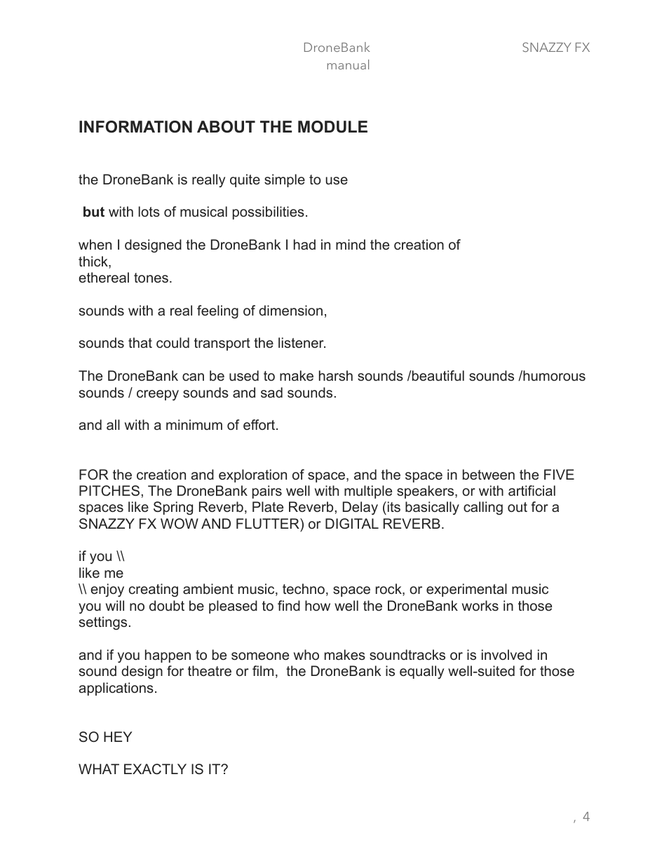 Snazzy FX DRONEBANK User Manual | Page 4 / 13