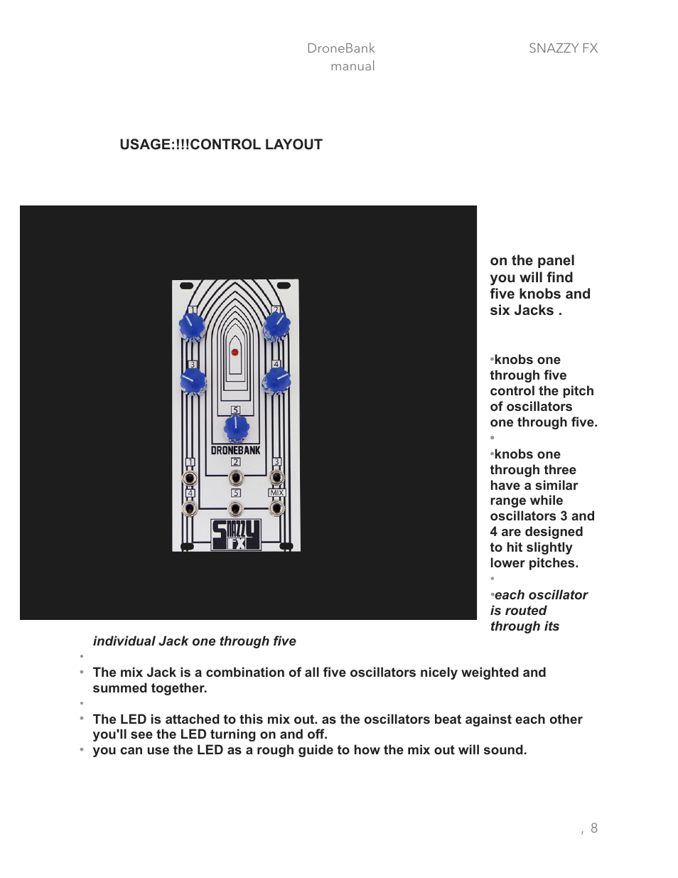 Snazzy FX DRONEBANK User Manual | Page 8 / 13