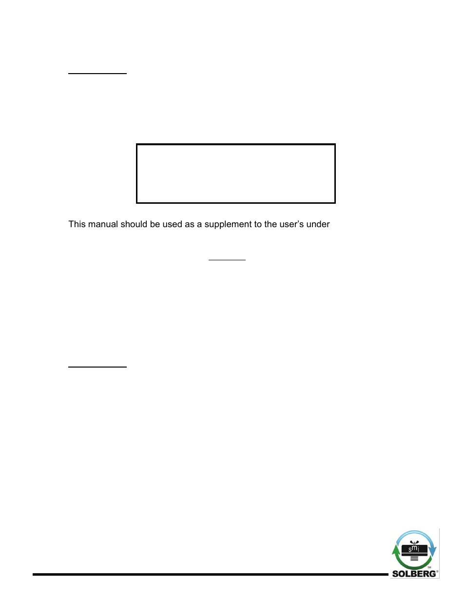 Warning | Solberg SLCR-SLCRT(Pg.2-9) User Manual | Page 3 / 7