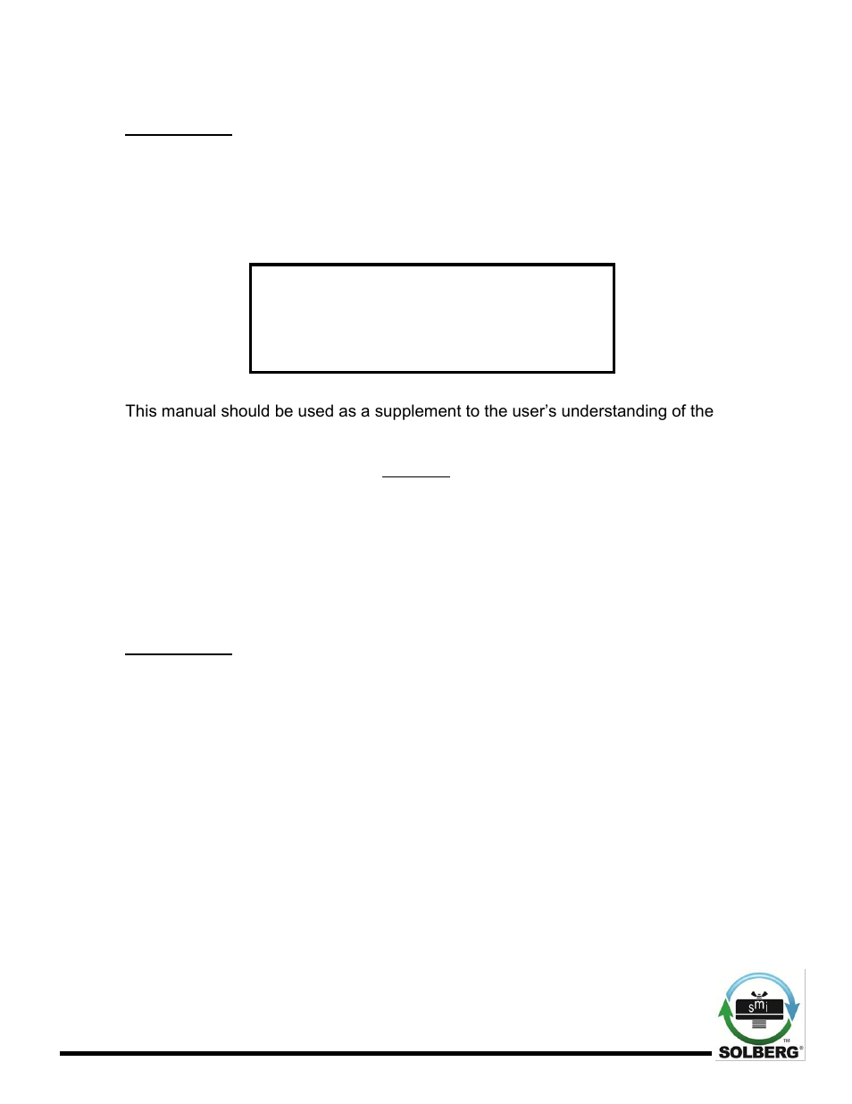 Warning | Solberg SumoF(Pg.3-7) User Manual | Page 3 / 13
