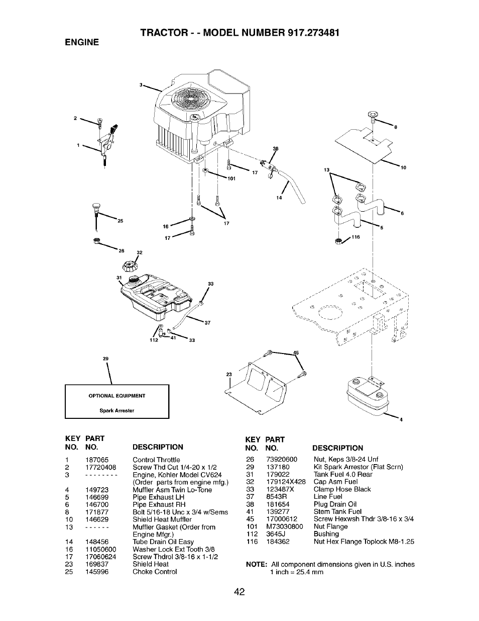 Engine | Craftsman 917.273481 User Manual | Page 42 / 60