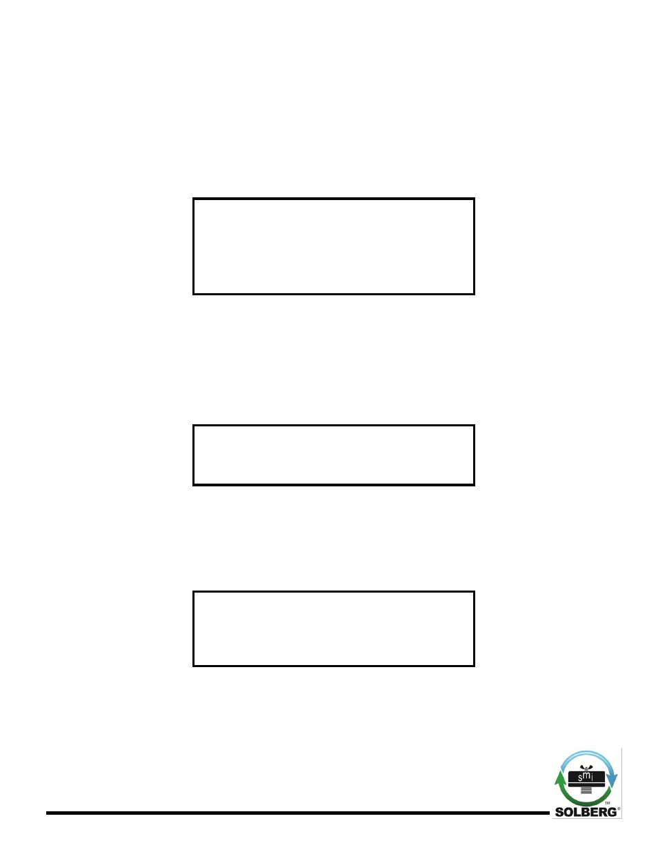 Warning | Solberg SRS Series User Manual | Page 13 / 16