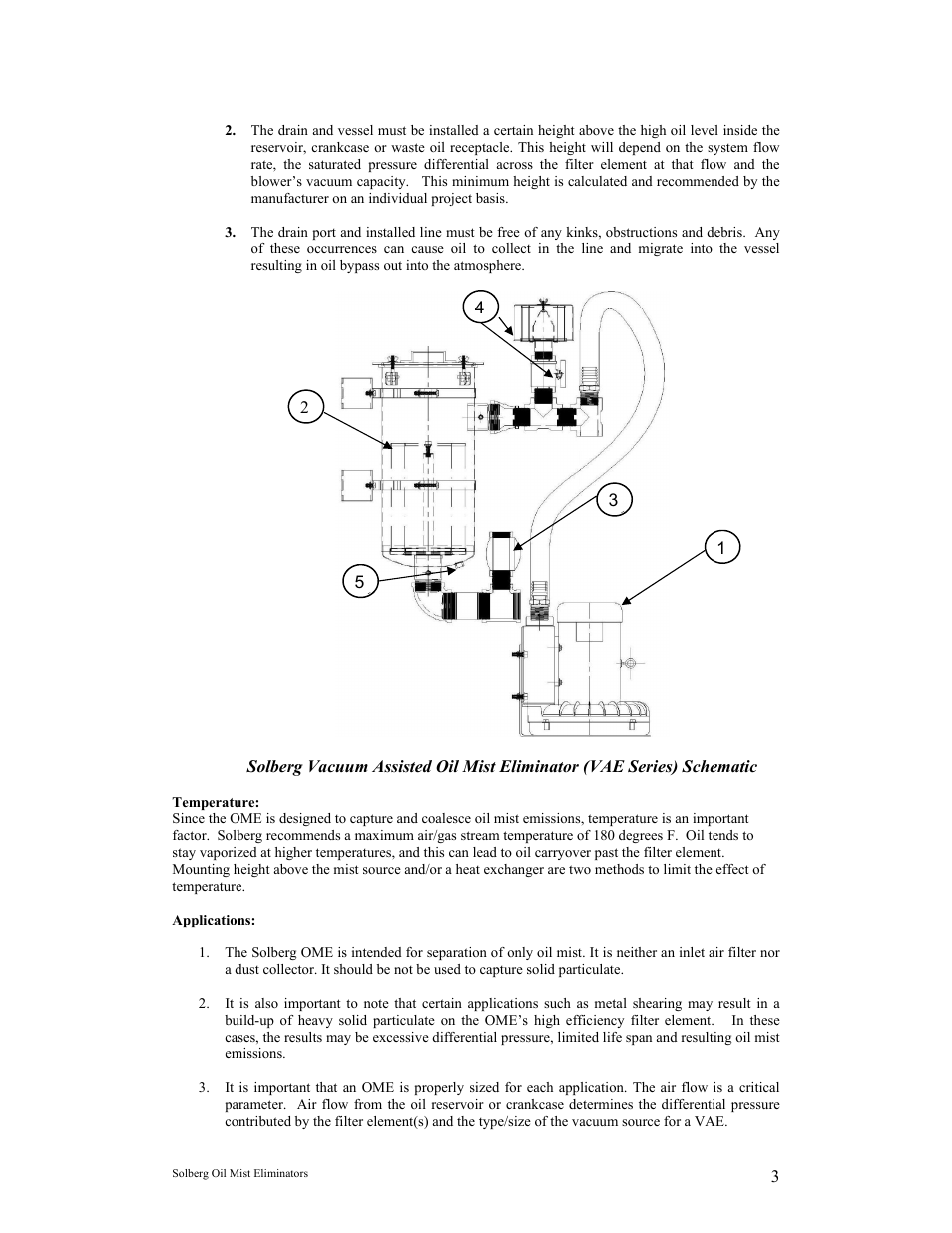 Solberg Oil Mist Eliminators User Manual | Page 3 / 5