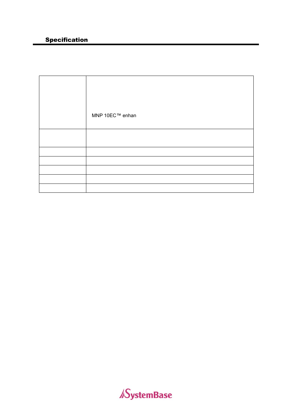 Specification | Solvline MultiModem User Manual | Page 11 / 33