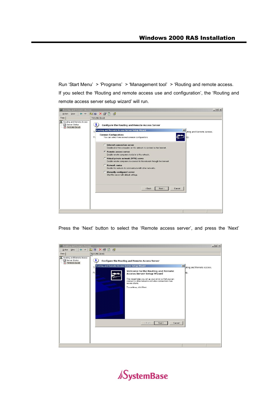 Ras installation, Windows 2000 ras | Solvline MultiModem User Manual | Page 18 / 33