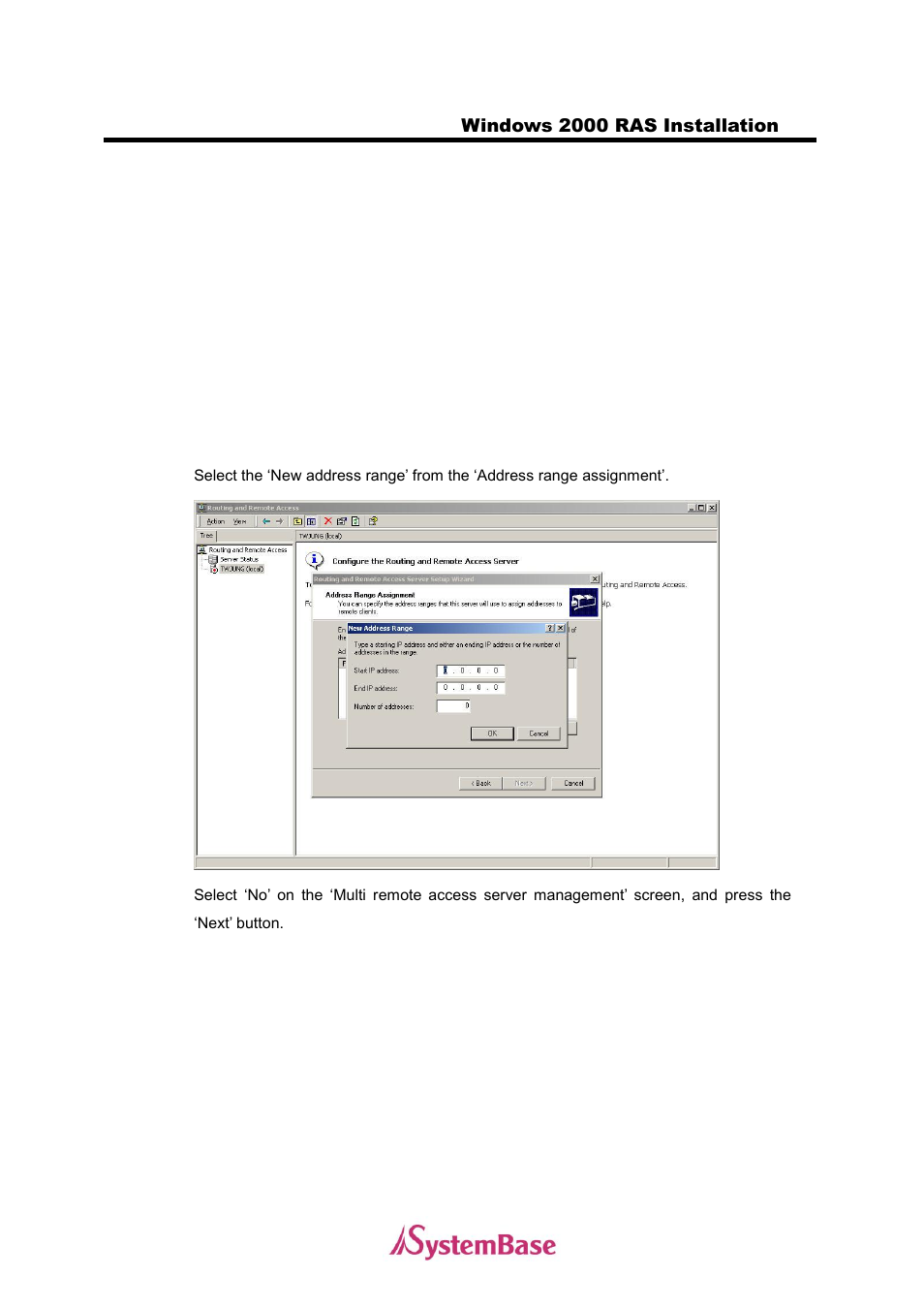 Windows 2000 ras installation | Solvline MultiModem User Manual | Page 20 / 33