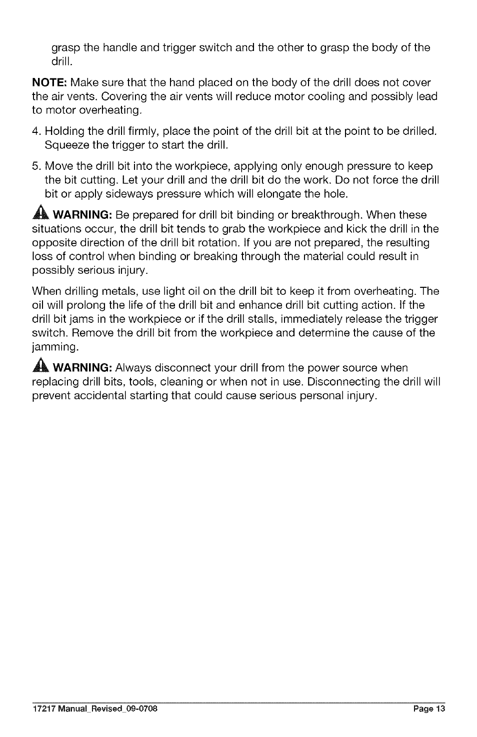 Craftsman 320.17217 User Manual | Page 13 / 20