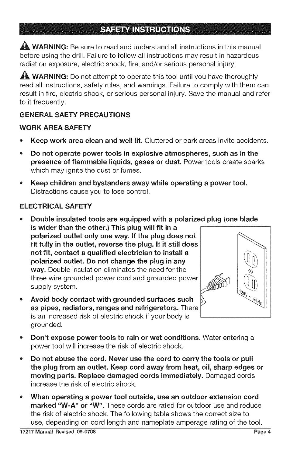 Craftsman 320.17217 User Manual | Page 4 / 20