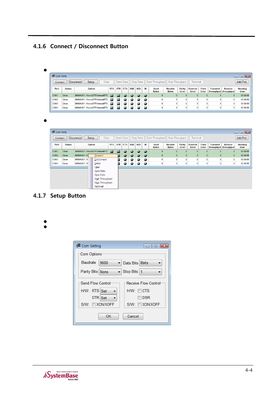 6 connect / disconnect button, 7 setup button, Connect / disconnect button -4 | Setup button -4, Testview | Solvline TestView User Manual | Page 16 / 33