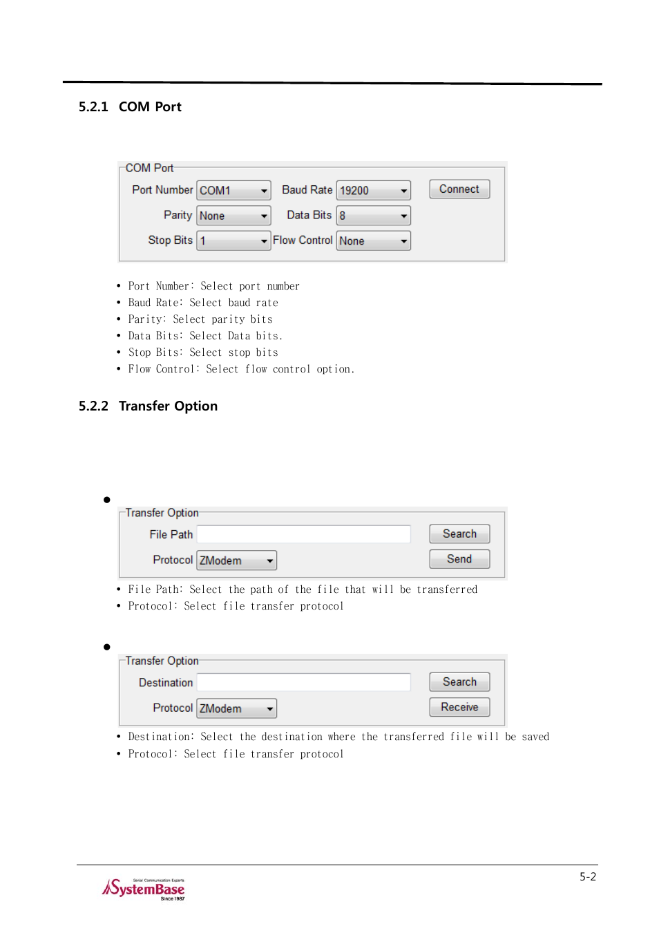 1 com port, 2 transfer option, Com port -2 | Transfer option -2, Testview | Solvline TestView User Manual | Page 25 / 33