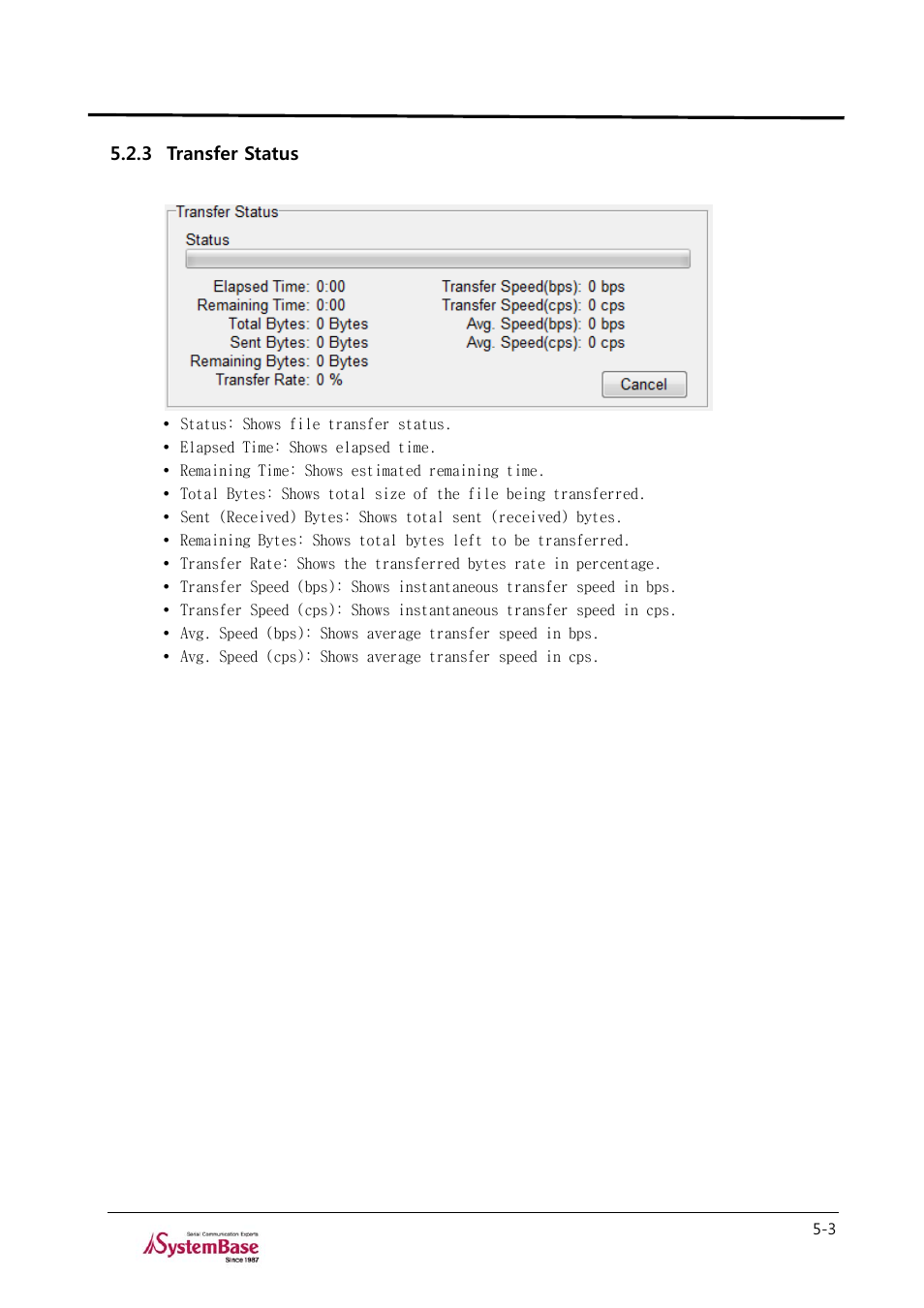 3 transfer status, Transfer status -3, Testview | Solvline TestView User Manual | Page 26 / 33