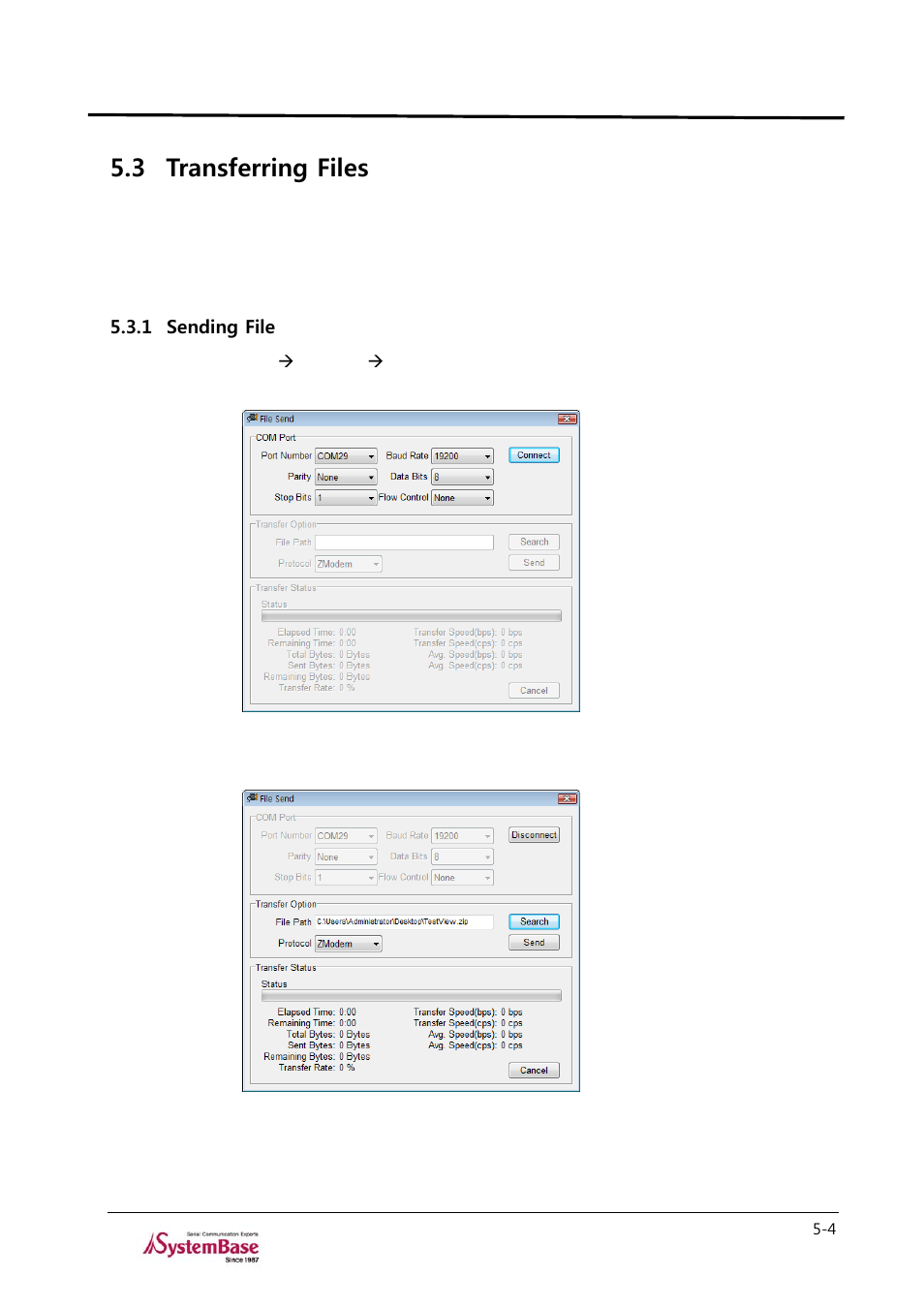 3 transferring files, 1 sending file, Transferring files -4 | Sending file -4, Testview | Solvline TestView User Manual | Page 27 / 33