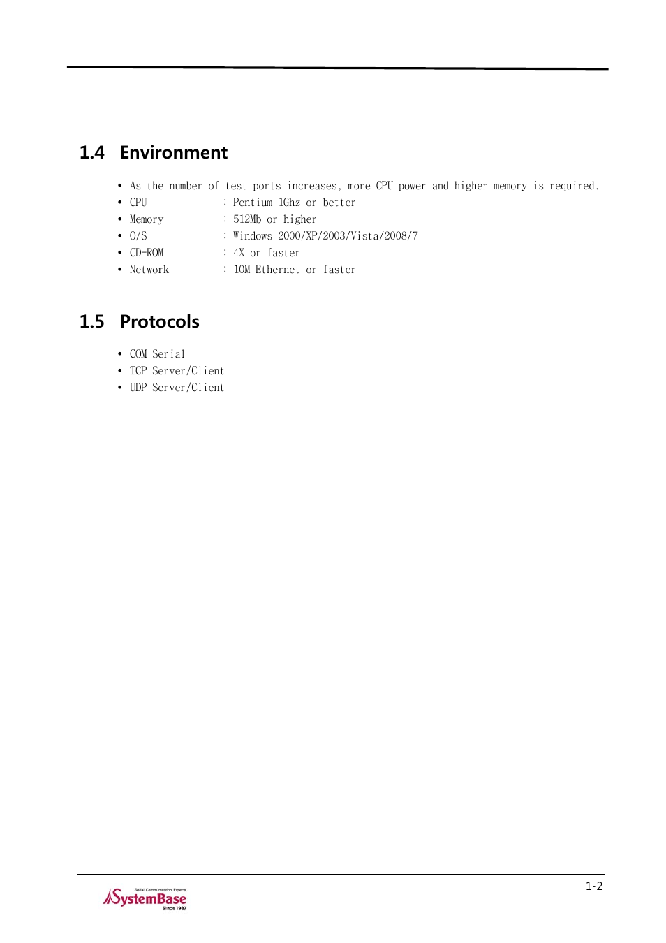 4 environment, 5 protocols, Environment -2 | Protocols -2, Testview | Solvline TestView User Manual | Page 6 / 33