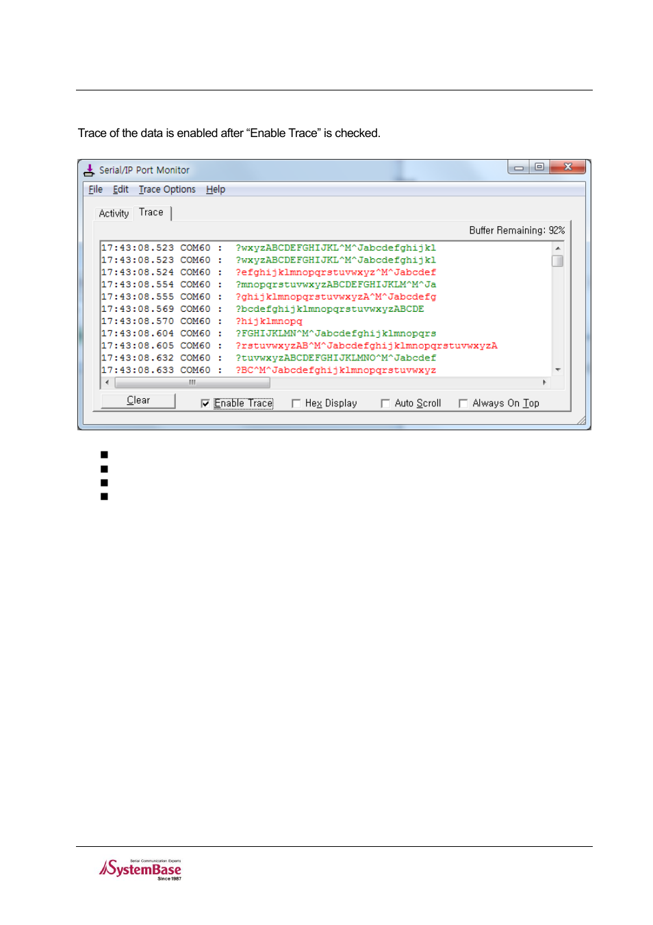 Trace, 6 trace | Solvline Serial IP Redirector User Manual | Page 8 / 18
