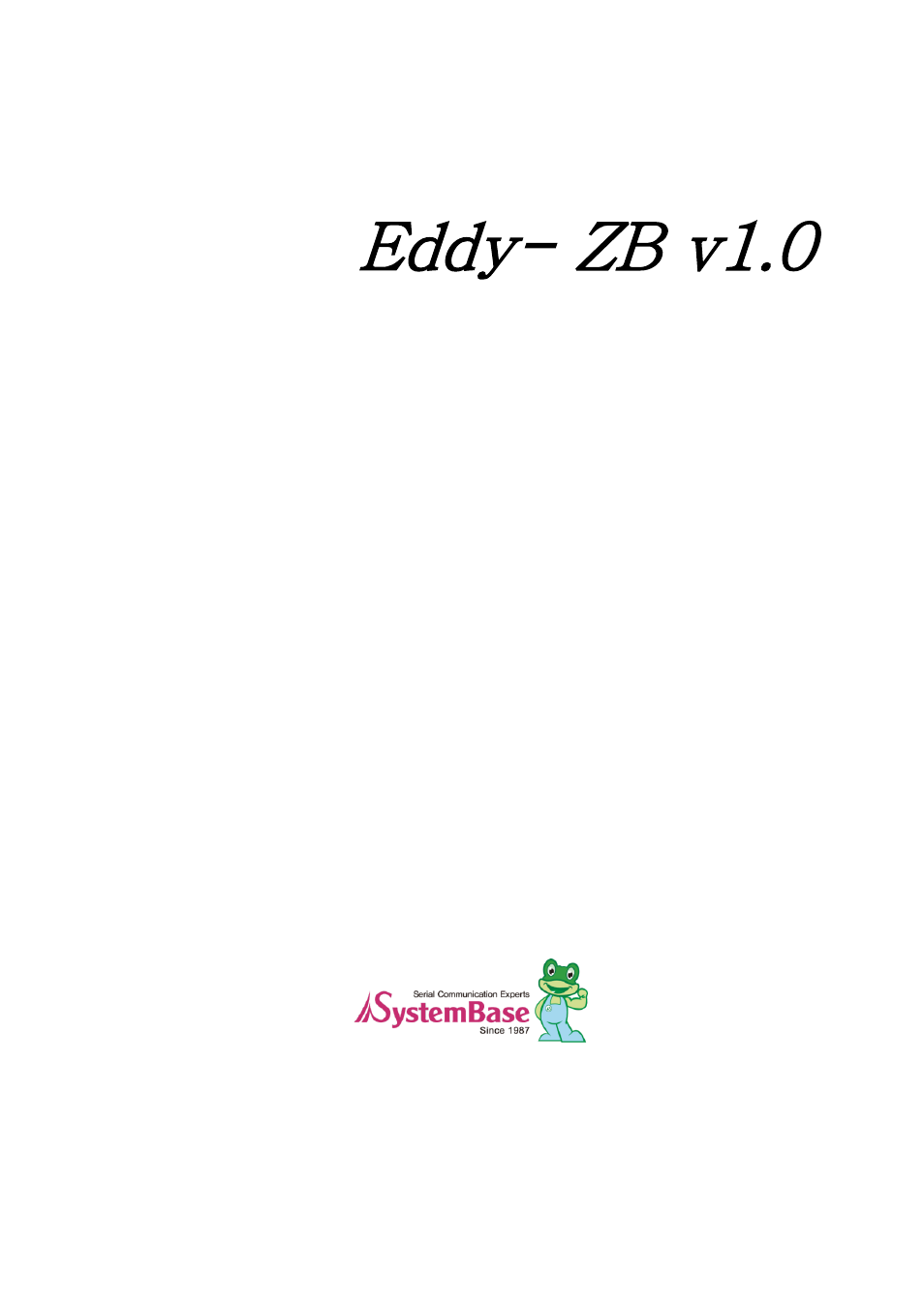 Solvline Eddy- ZB v1.0 User Manual | 16 pages