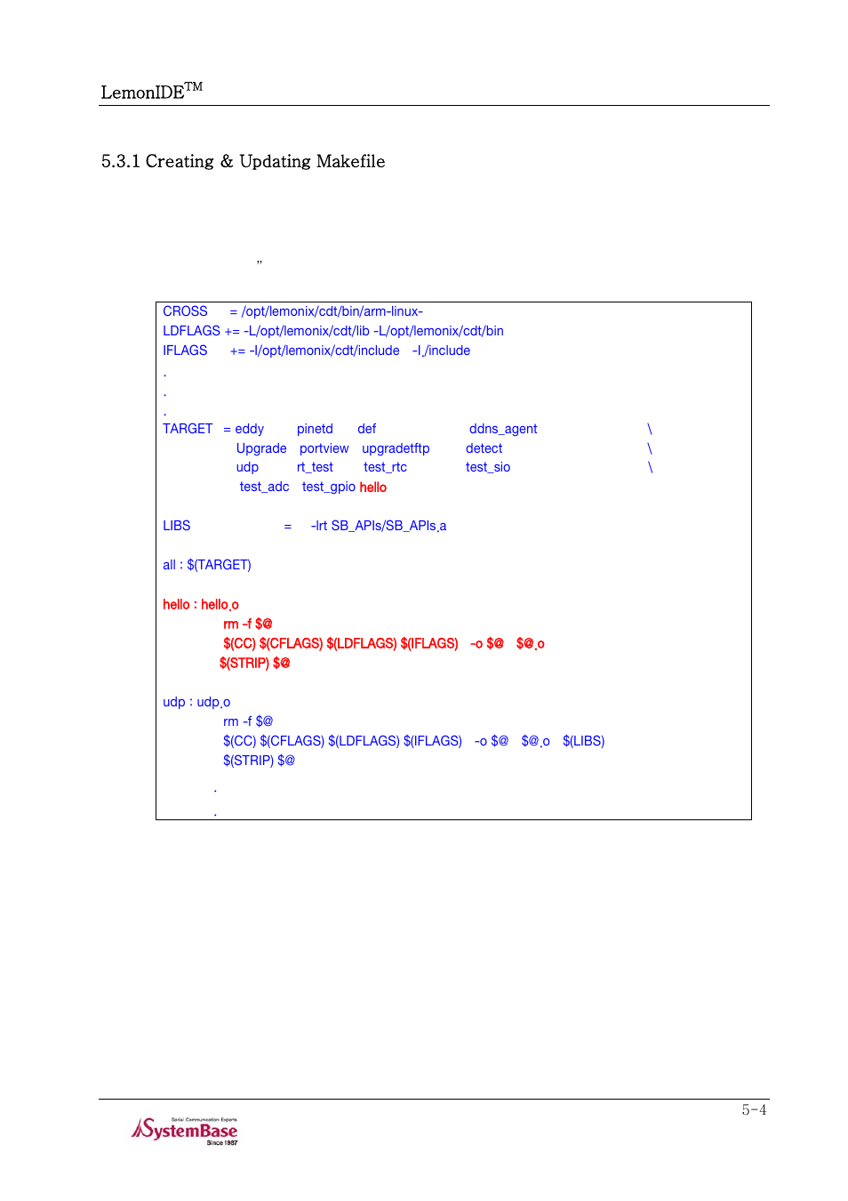 1 creating & updating makefile, 1 creating & updating makefile -4 | Solvline LemonIDE Ver 1.0e User Manual | Page 28 / 56