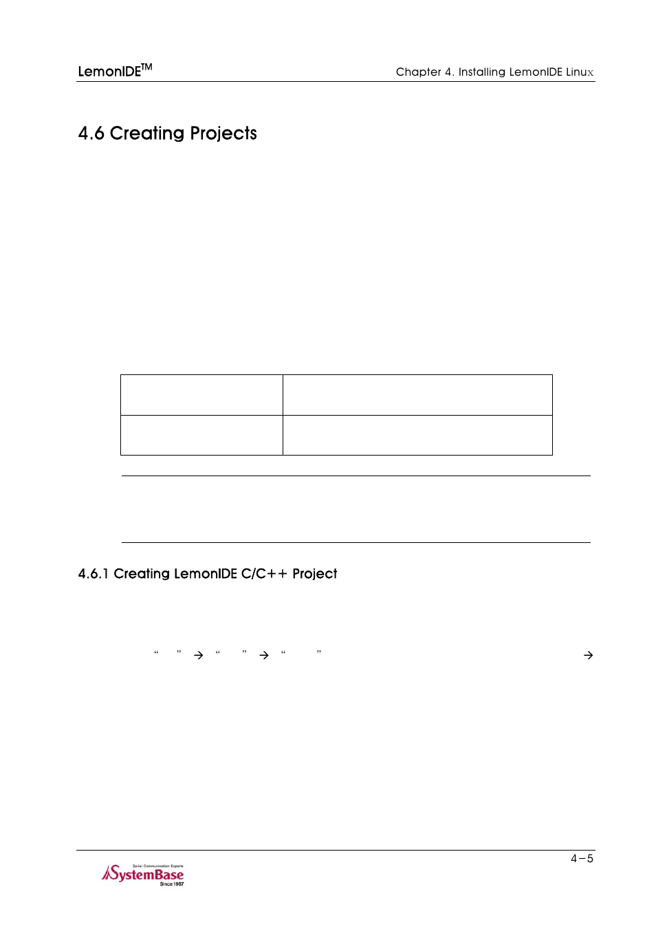 6 creating projects, 1 creating lemonide c/c++ project, 6 creating projects -5 | 1 creating lemonide c/c++ project -5 | Solvline LemonIDE Ver 1.0c User Manual | Page 22 / 56