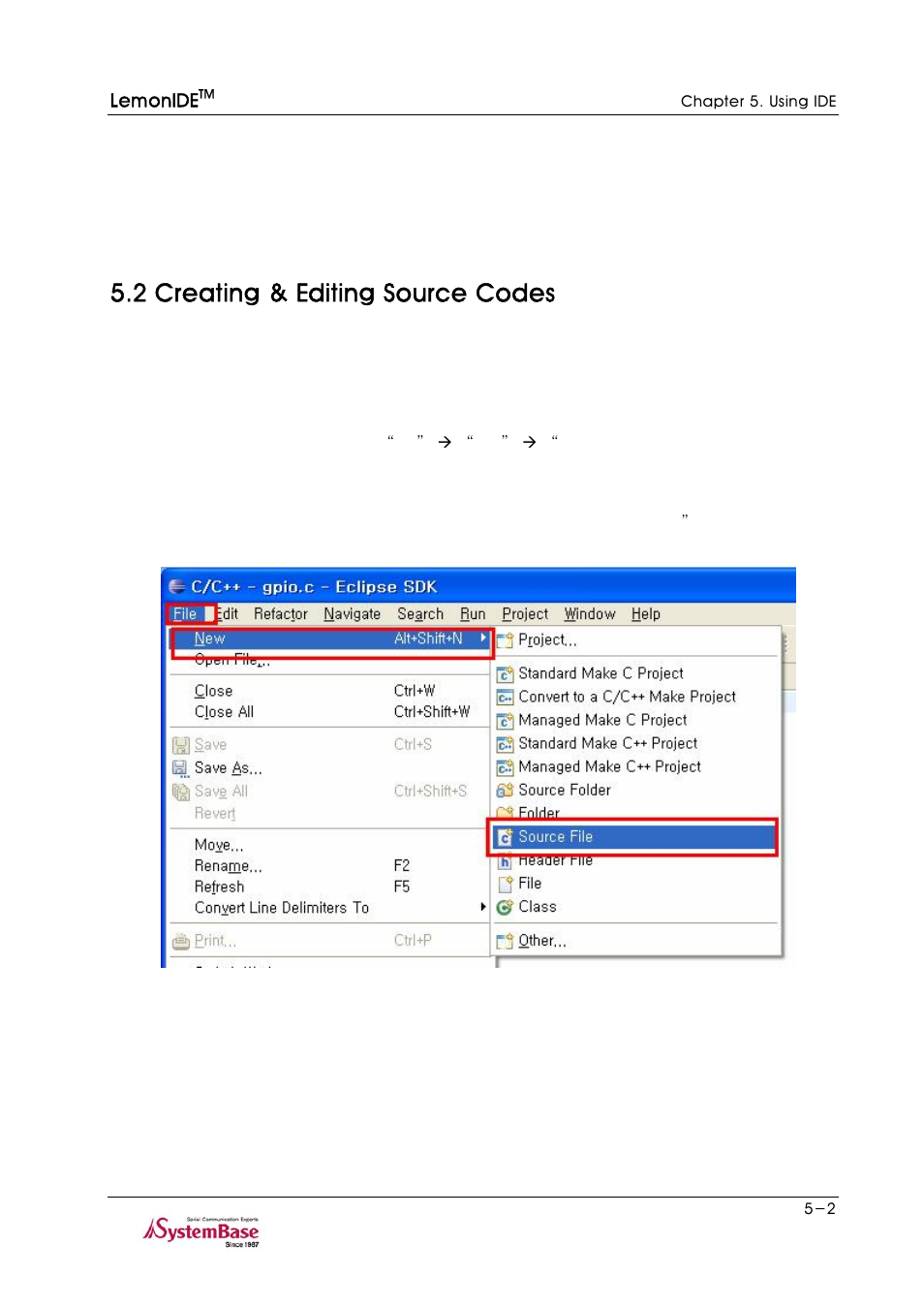2 creating & editing source codes, 2 creating & editing source codes -2 | Solvline LemonIDE Ver 1.0c User Manual | Page 26 / 56