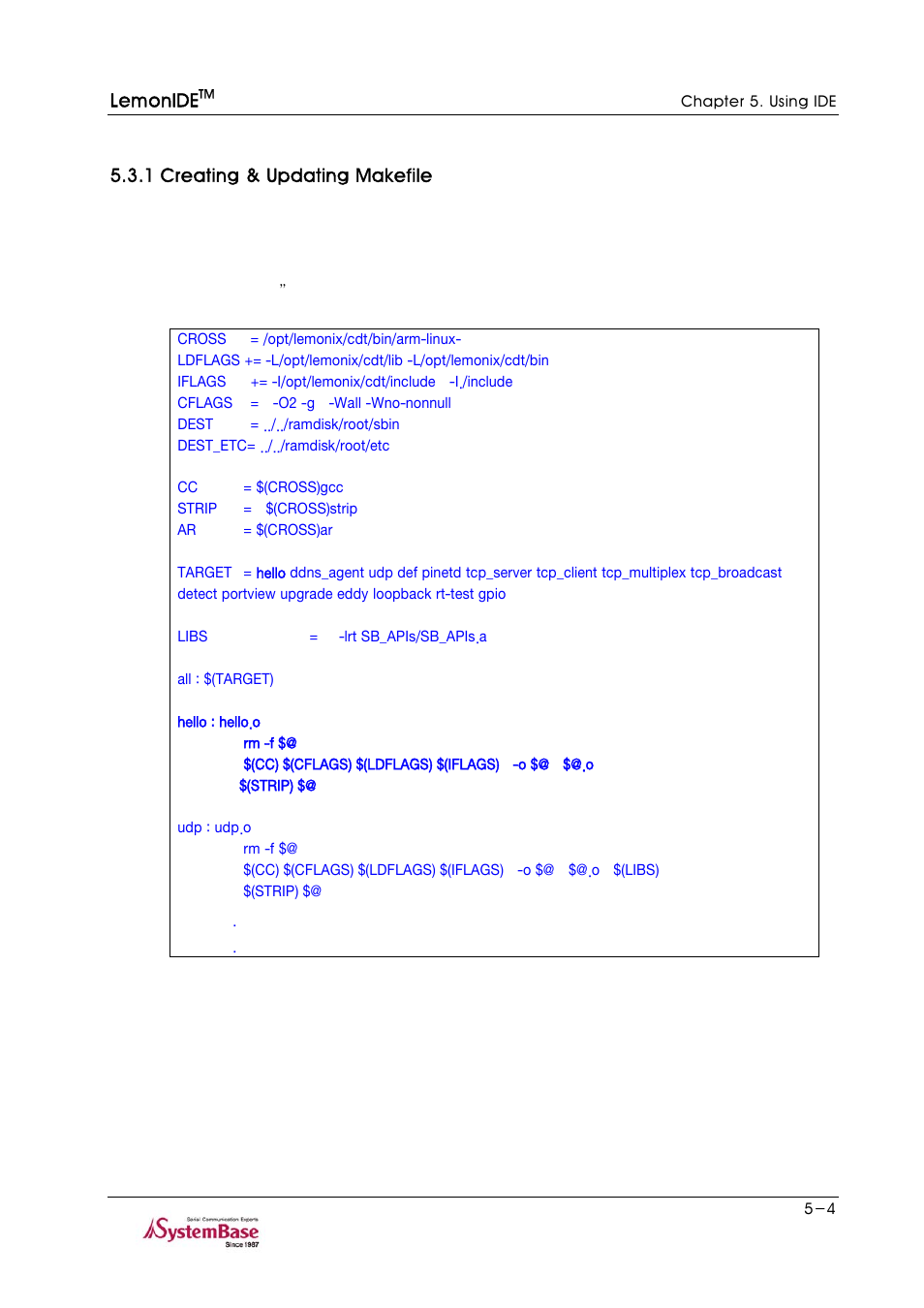 1 creating & updating makefile, 1 creating & updating makefile -4 | Solvline LemonIDE Ver 1.0c User Manual | Page 28 / 56