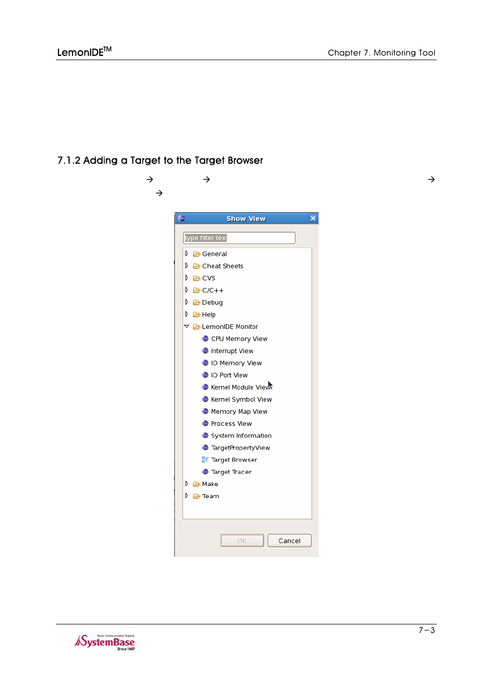 2 adding a target to the target browser, 2 adding a target to the target browser -3 | Solvline LemonIDE Ver 1.0c User Manual | Page 51 / 56