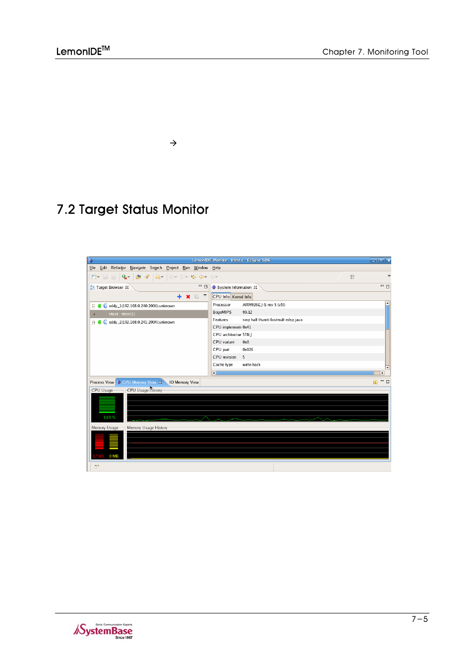 2 target status monitor, 2 target status monitor -5 | Solvline LemonIDE Ver 1.0c User Manual | Page 53 / 56