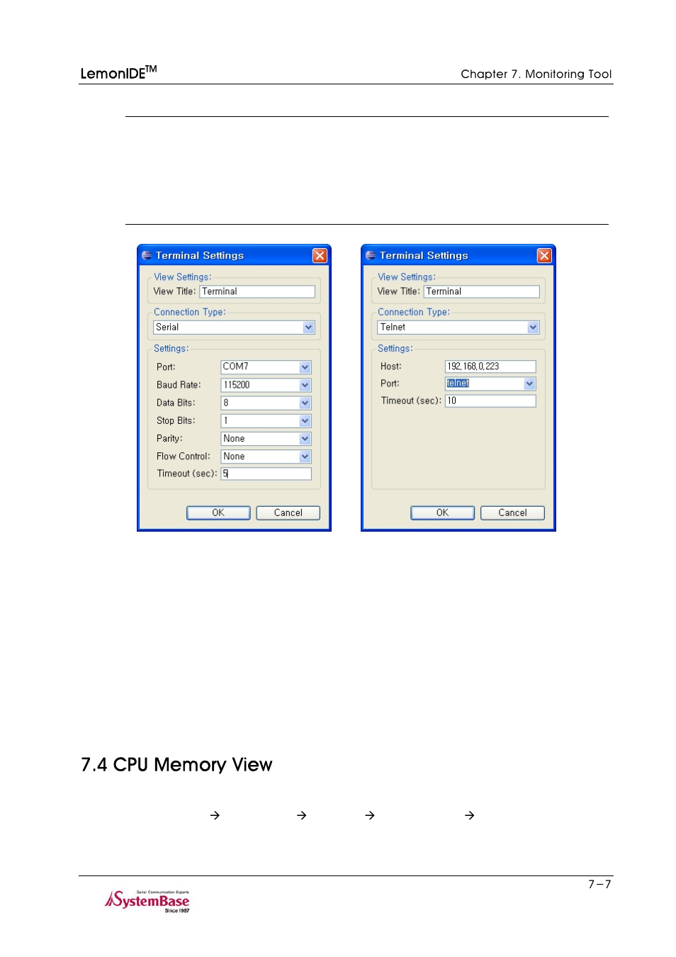 4 cpu memory view, 4 cpu memory view -7 | Solvline LemonIDE Ver 1.0c User Manual | Page 55 / 56