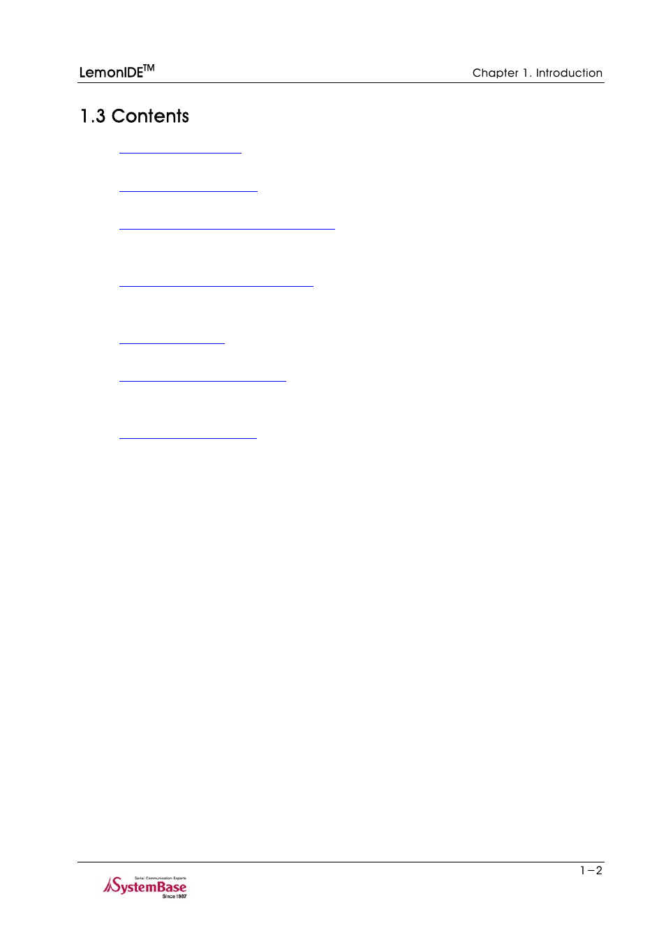 3 contents, 3 contents -2 | Solvline LemonIDE Ver 1.0c User Manual | Page 6 / 56