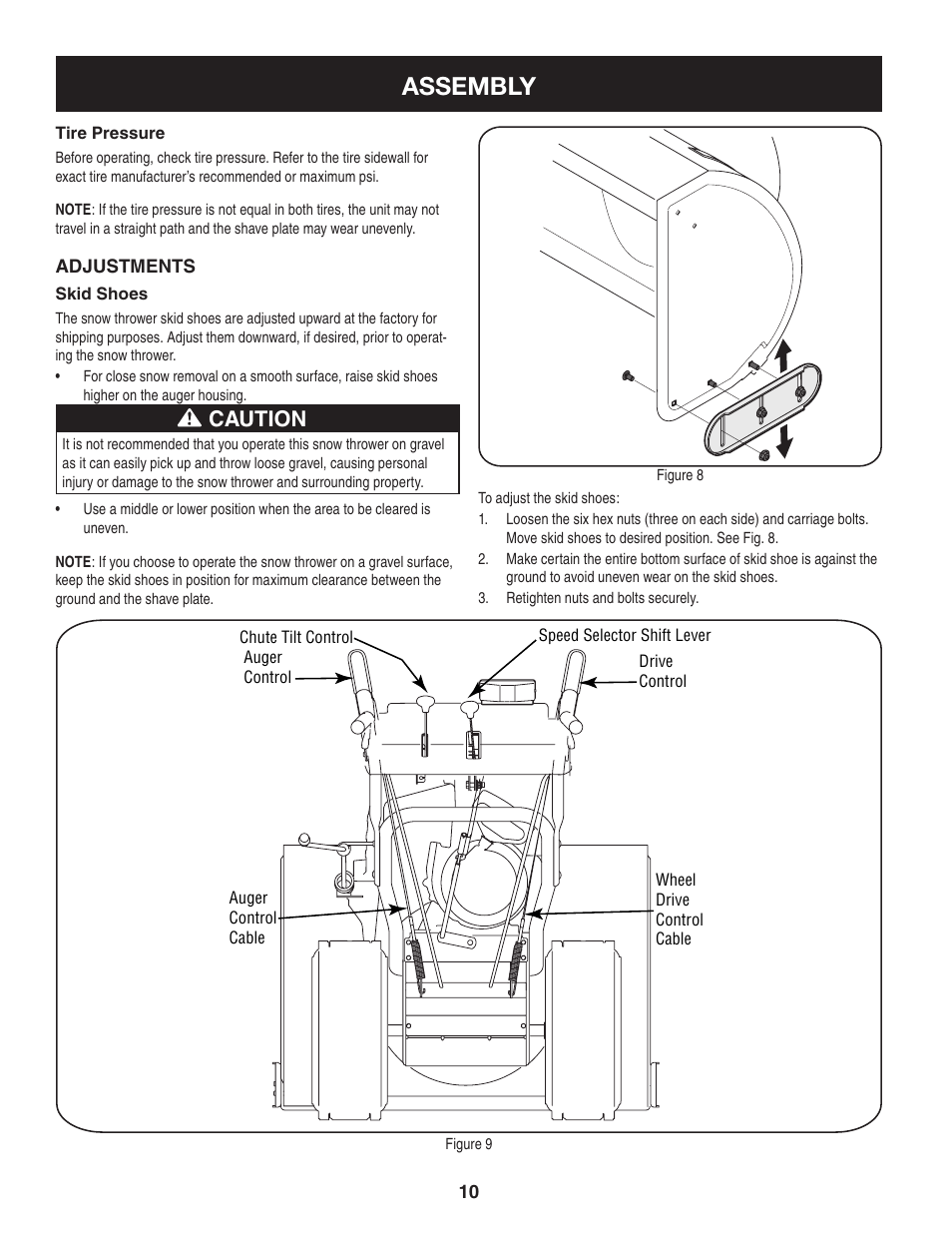 Assembly, Caution | Craftsman 247.88833 User Manual | Page 10 / 64