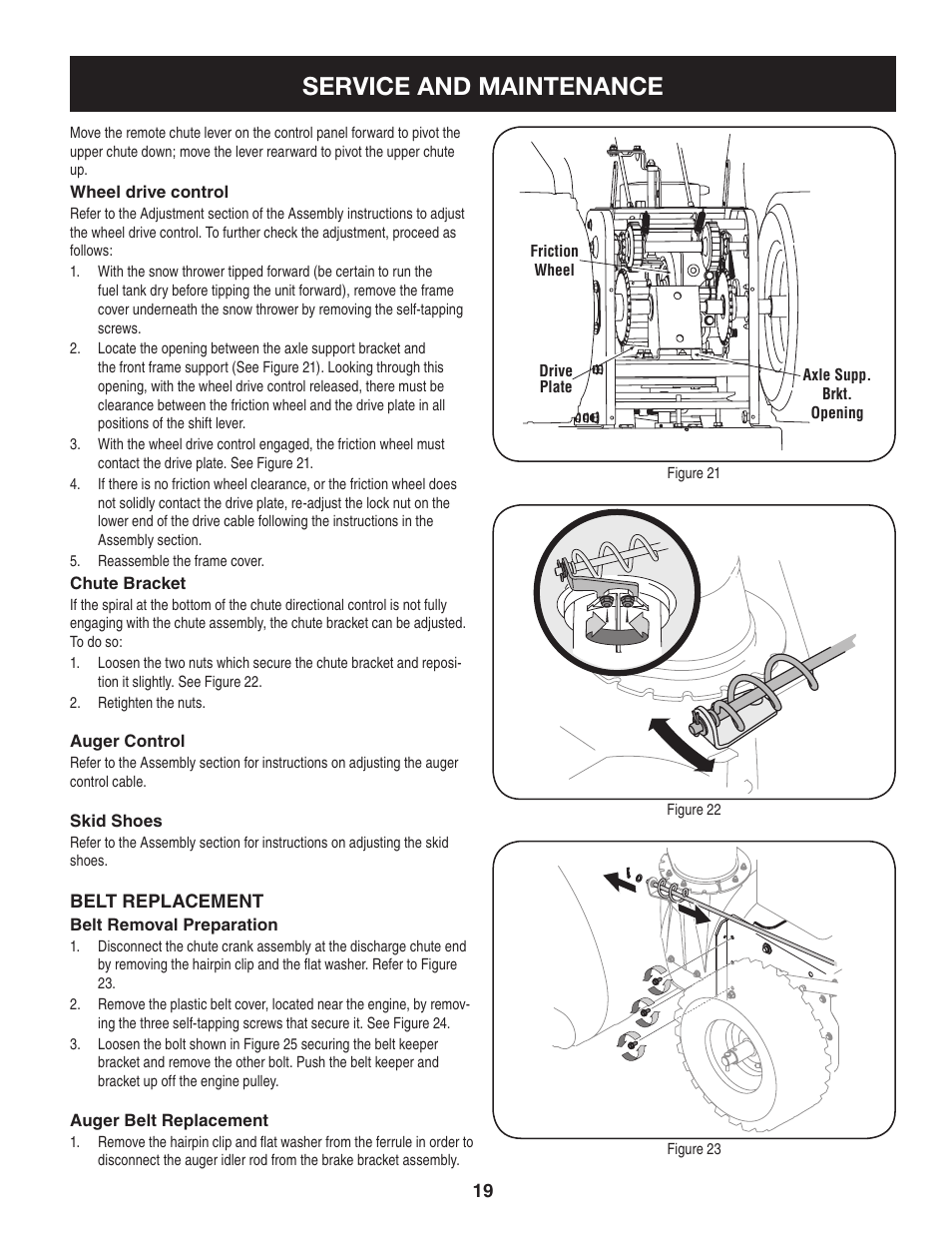 Service and maintenance | Craftsman 247.88833 User Manual | Page 19 / 64