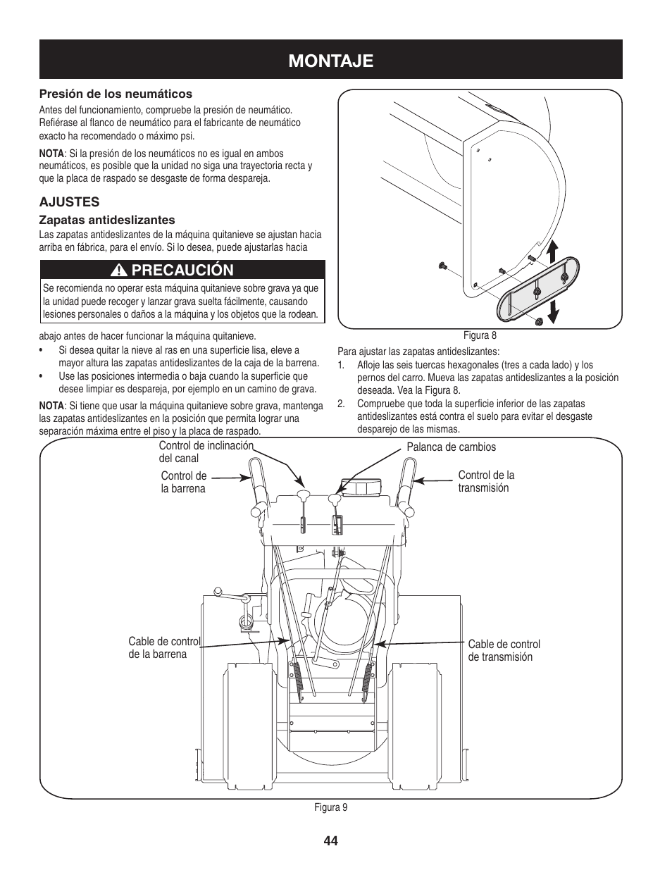 Montaje, Precaución | Craftsman 247.88833 User Manual | Page 44 / 64