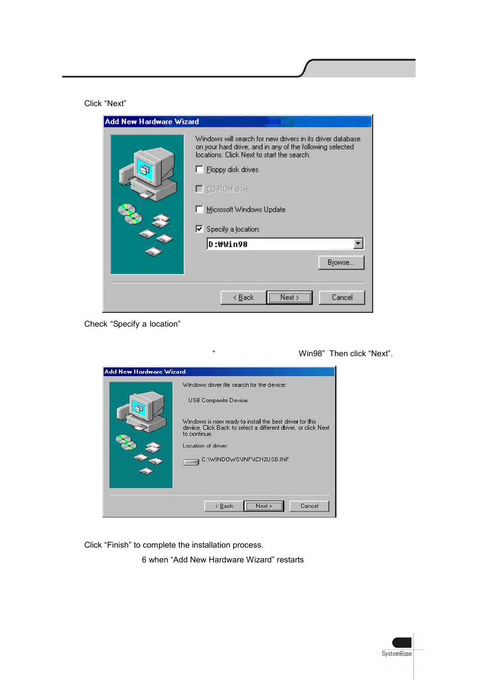 Driver installation windows 98 | Solvline USB Multiport User Manual | Page 40 / 68