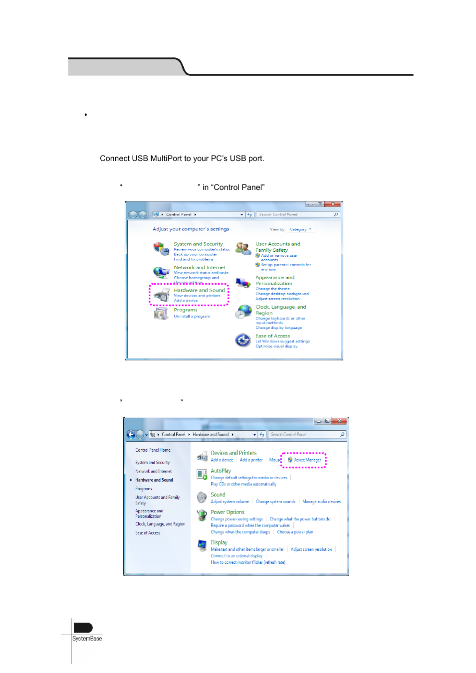 Installing window 7 device driver, Driver installation windows 7 | Solvline USB Multiport User Manual | Page 47 / 68