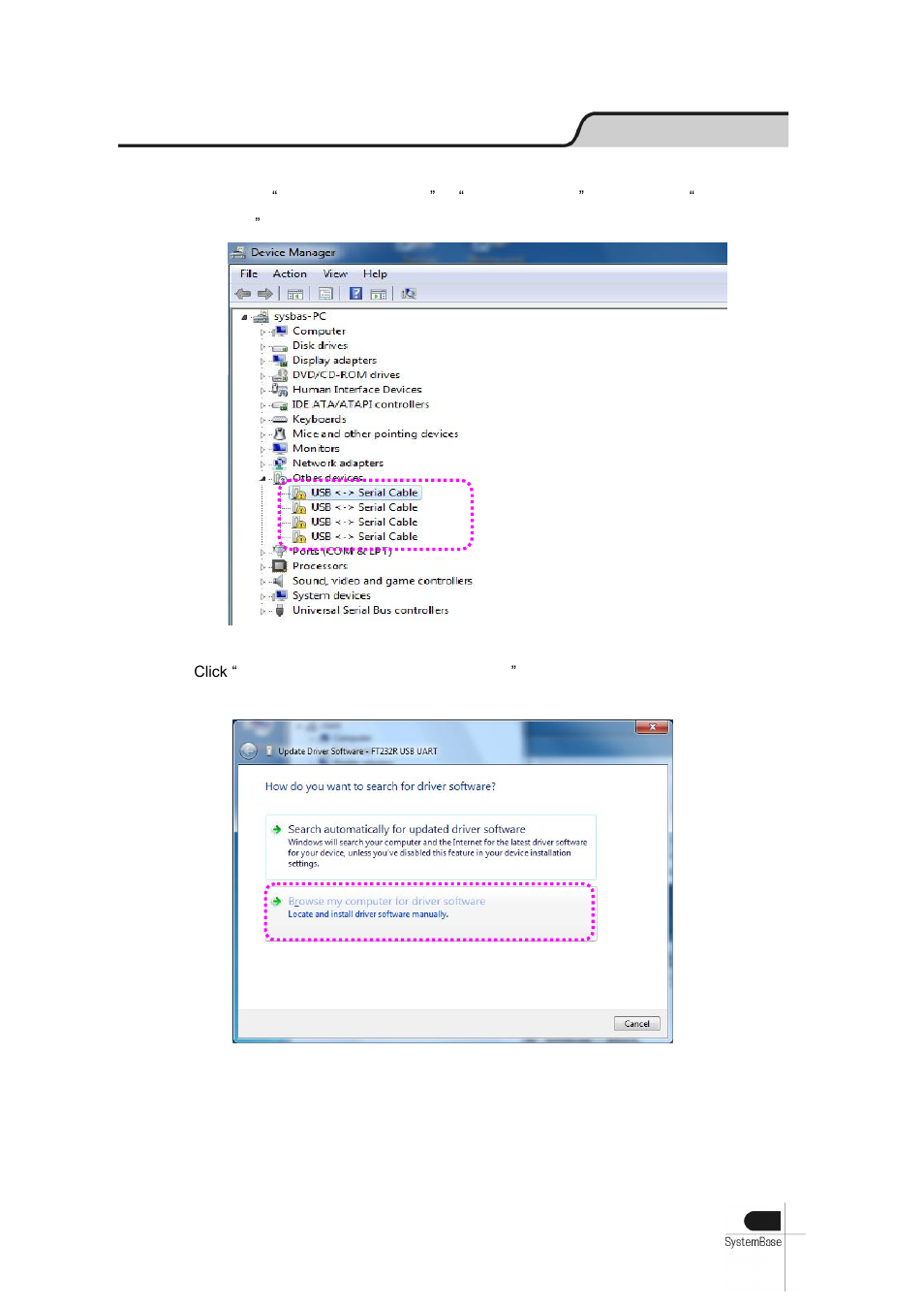 Driver installation windows 7 | Solvline USB Multiport User Manual | Page 48 / 68