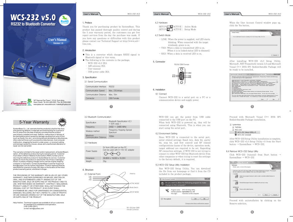 Solvline WCS-232 v5.0 User Manual | 2 pages