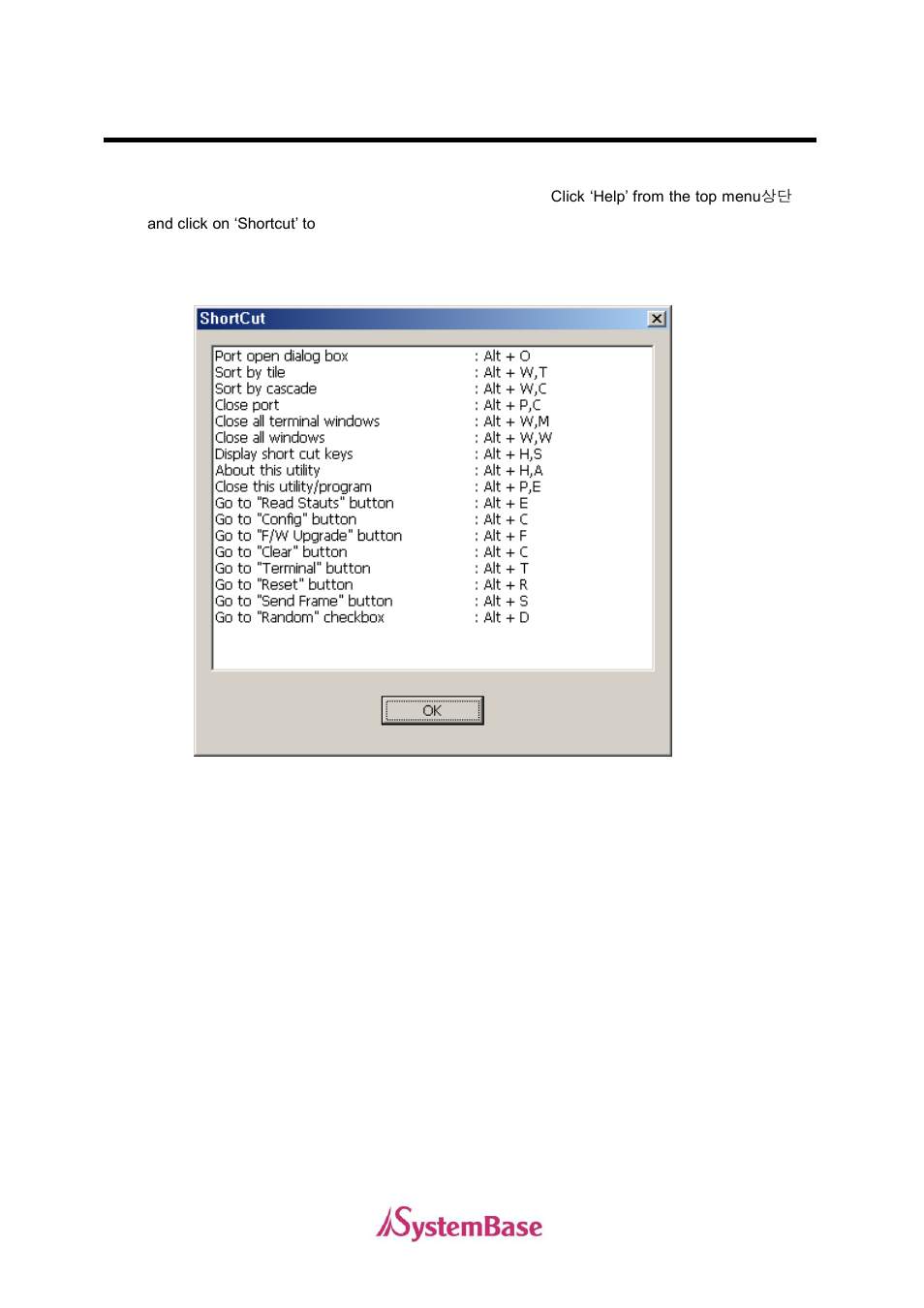 Shortcut dialog box | Solvline CS-CAN User Manual User Manual | Page 20 / 29